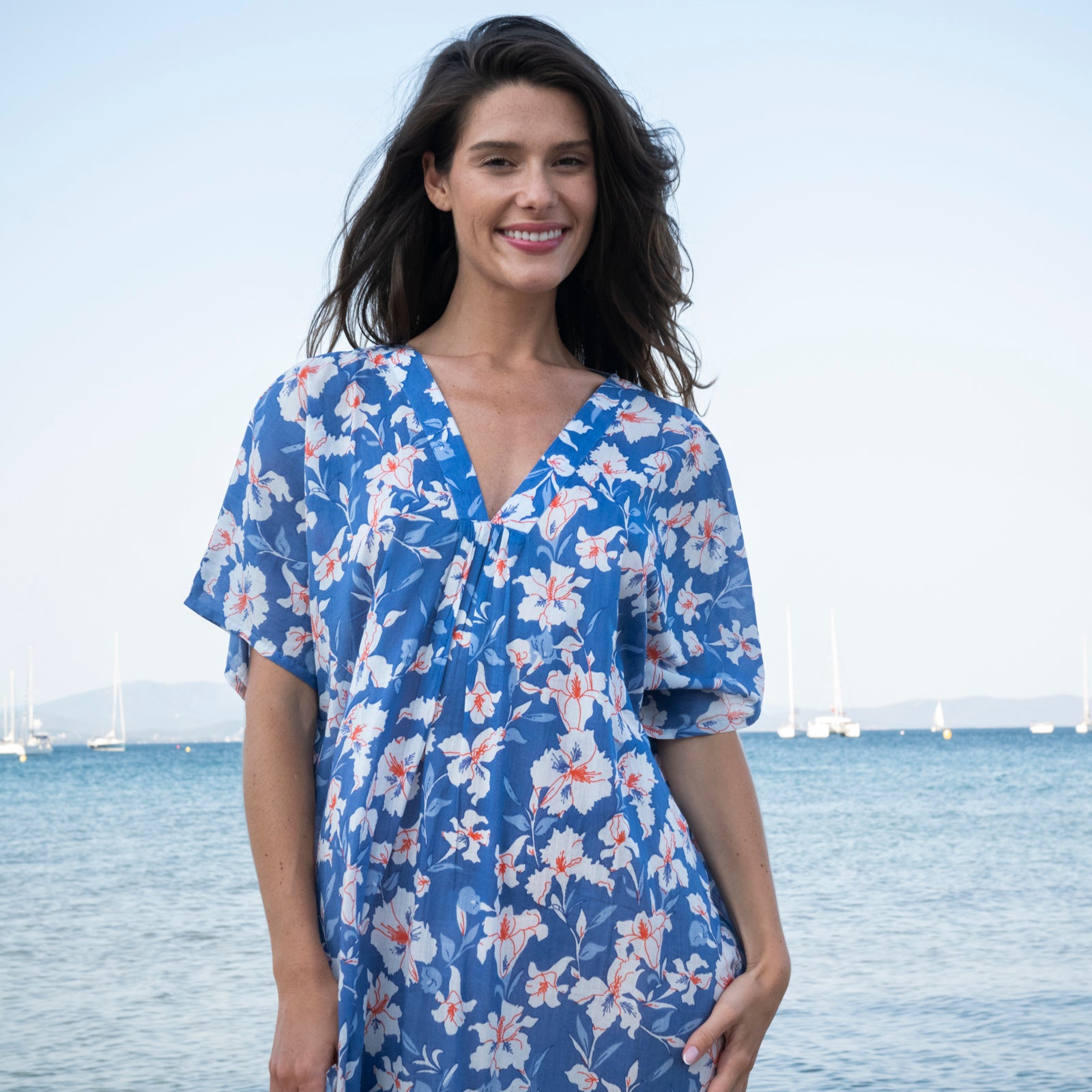 Loulou Caftan Rayol 100% Coton - Lilac LILAC