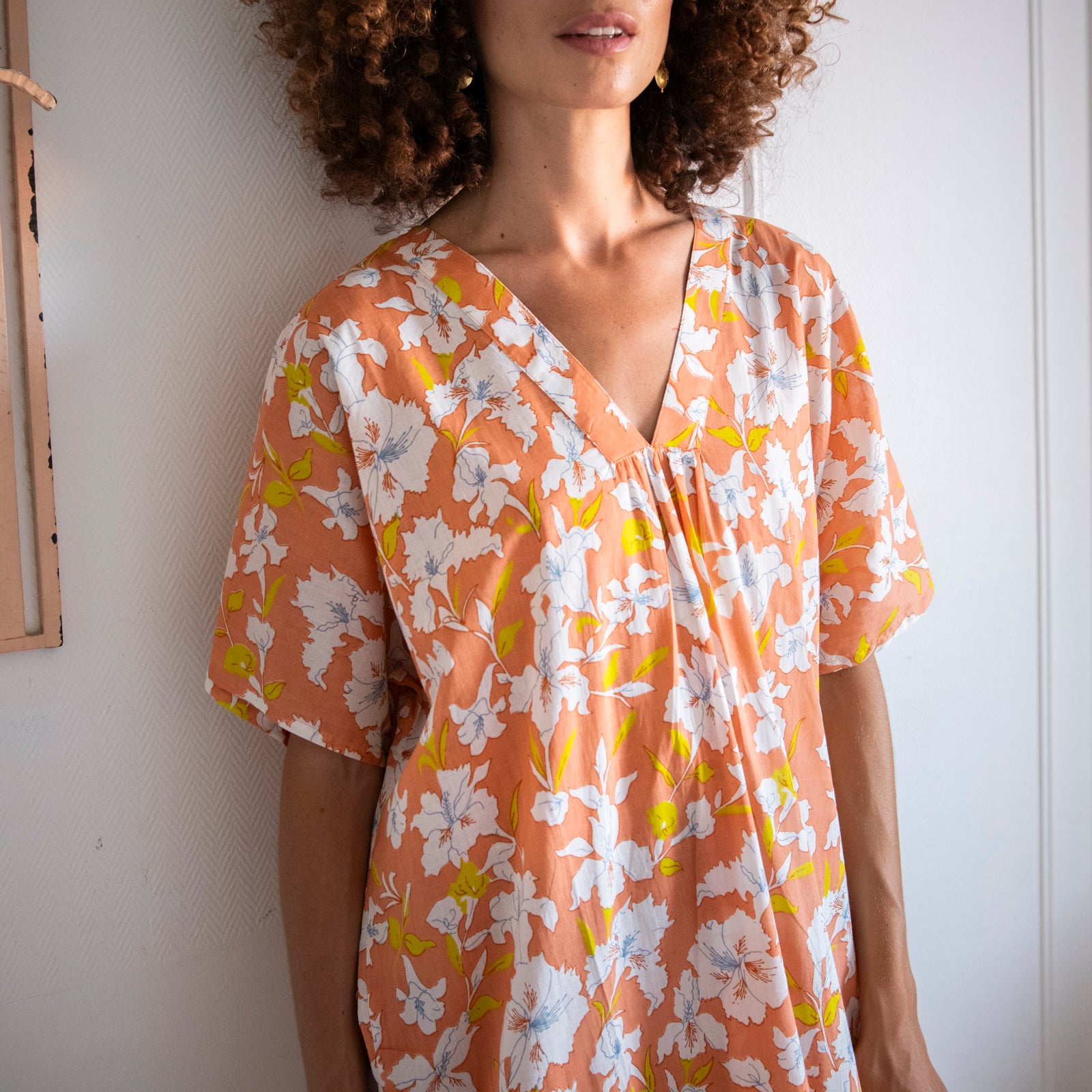 Loulou Caftan Rayol 100% Coton - Peach PEACH