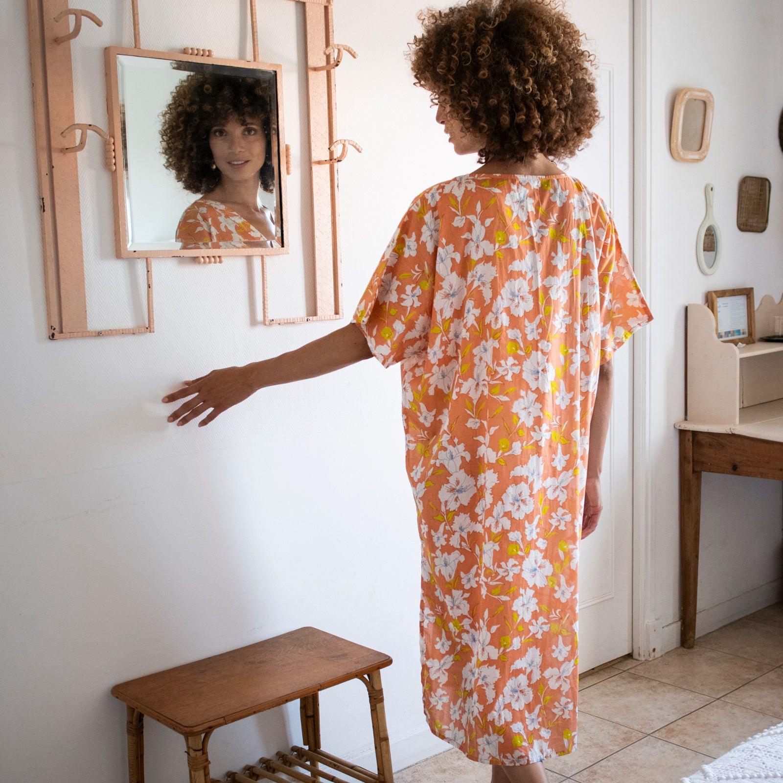 Loulou Caftan Rayol 100% Coton - Peach PEACH