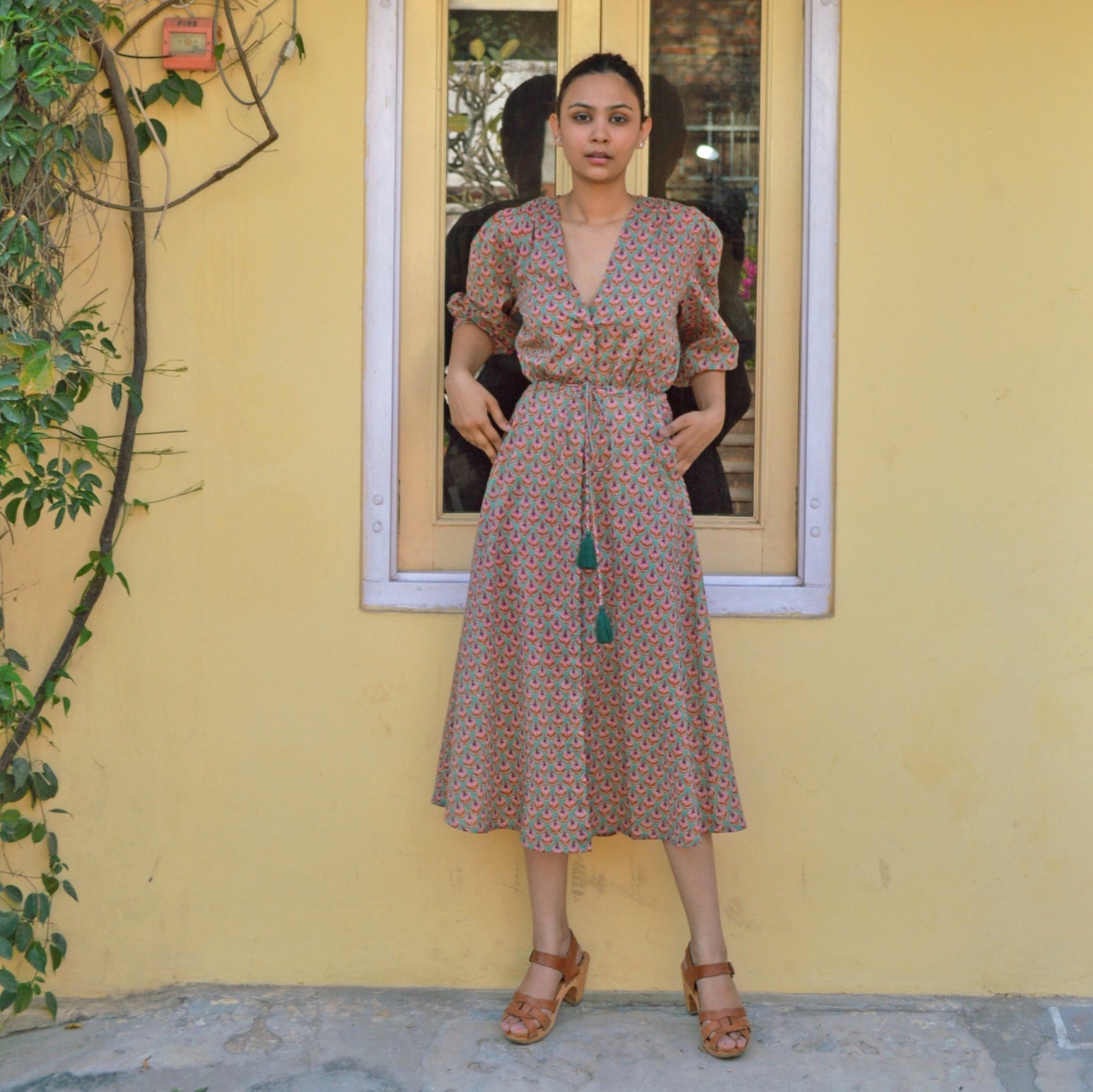 Lily Dress Opio 100% Coton - Green GREEN