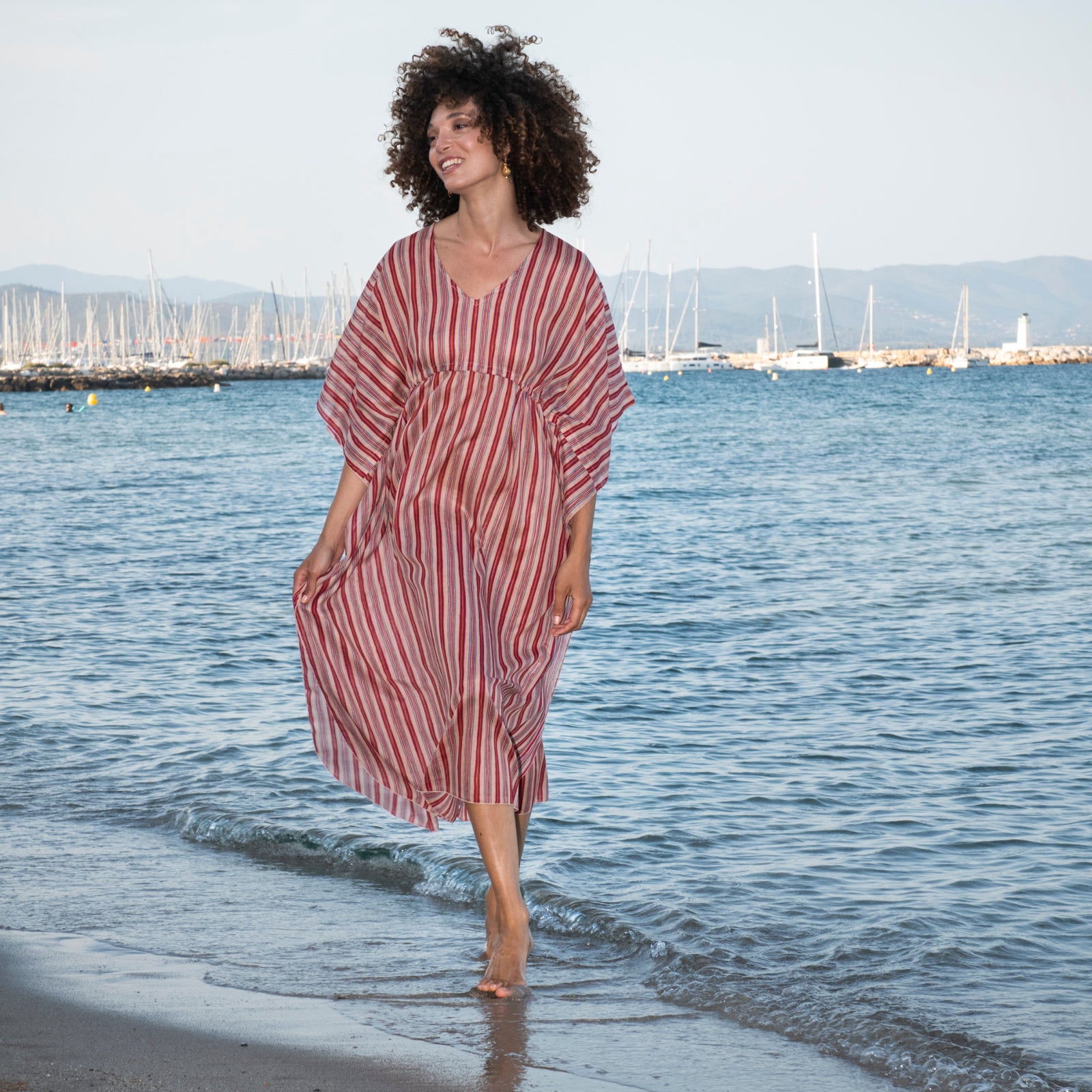 Alix Caftan Miramar 100% Coton - Pink PINK