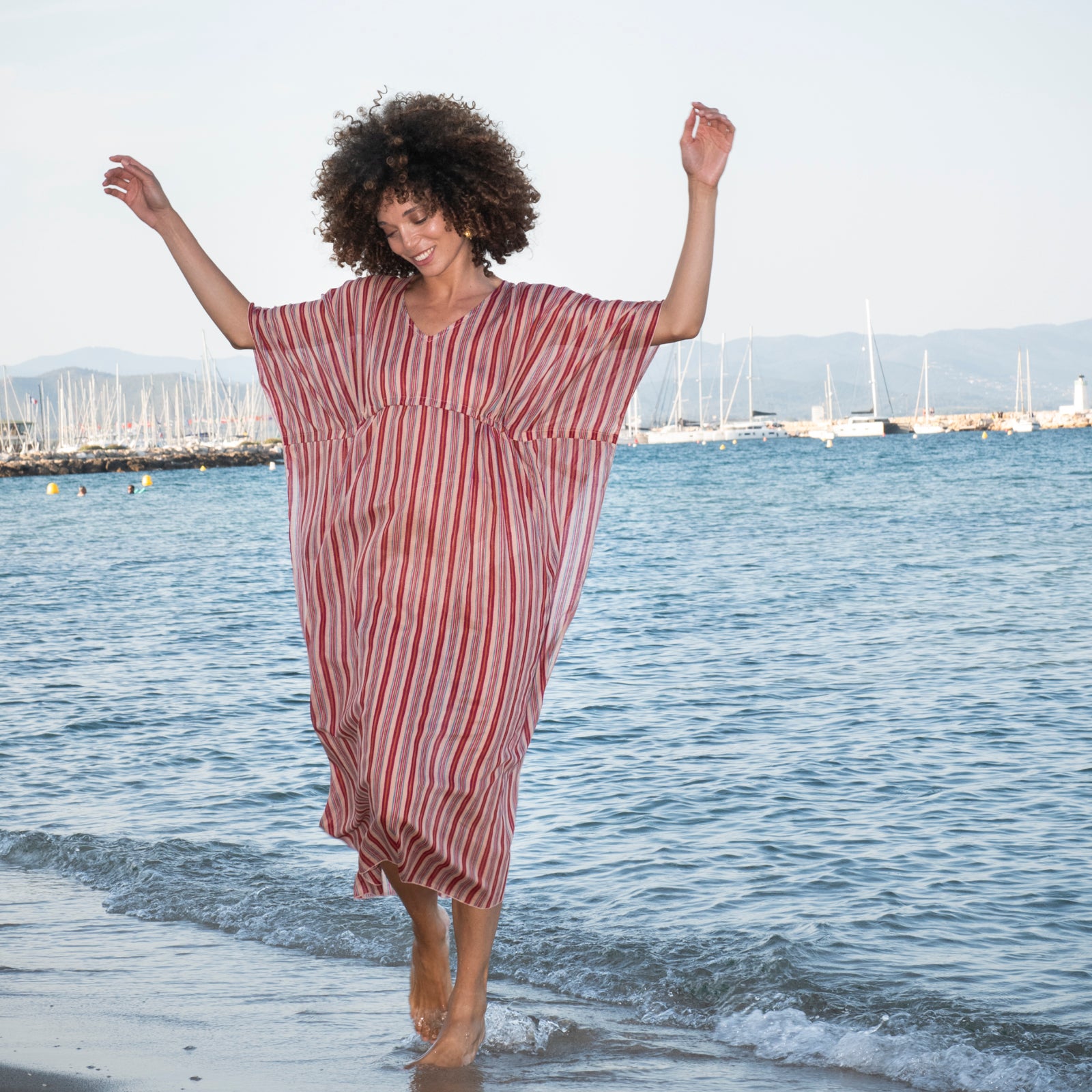 Alix Caftan Miramar 100% Coton - Pink PINK