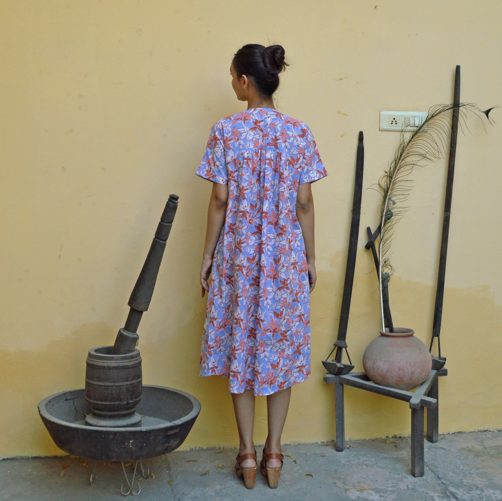 Nuala Dress Figuieres 100% Organic Cotton - Lilac LILAC