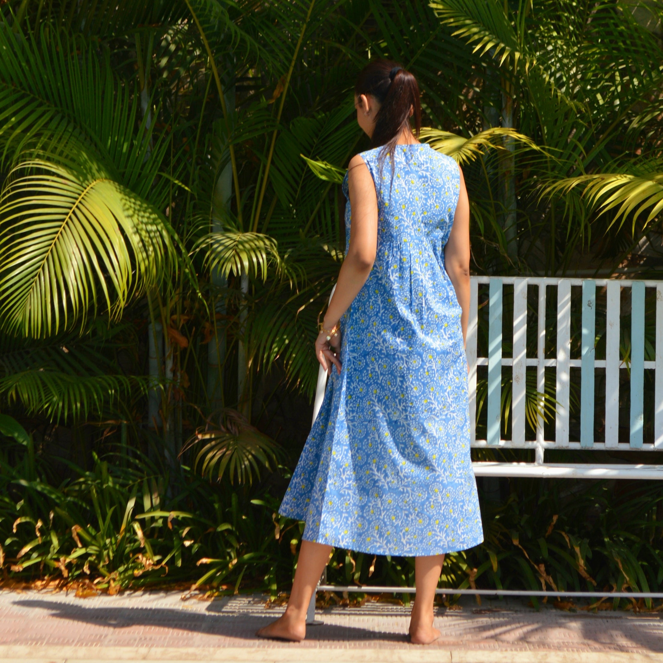 Amy Dress Eze 100% Organic Cotton - Blue BLUE