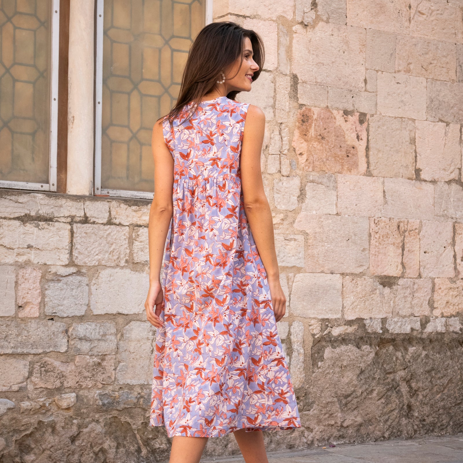 Amy Dress Figuieres 100% Organic Cotton - Lilac LILAC