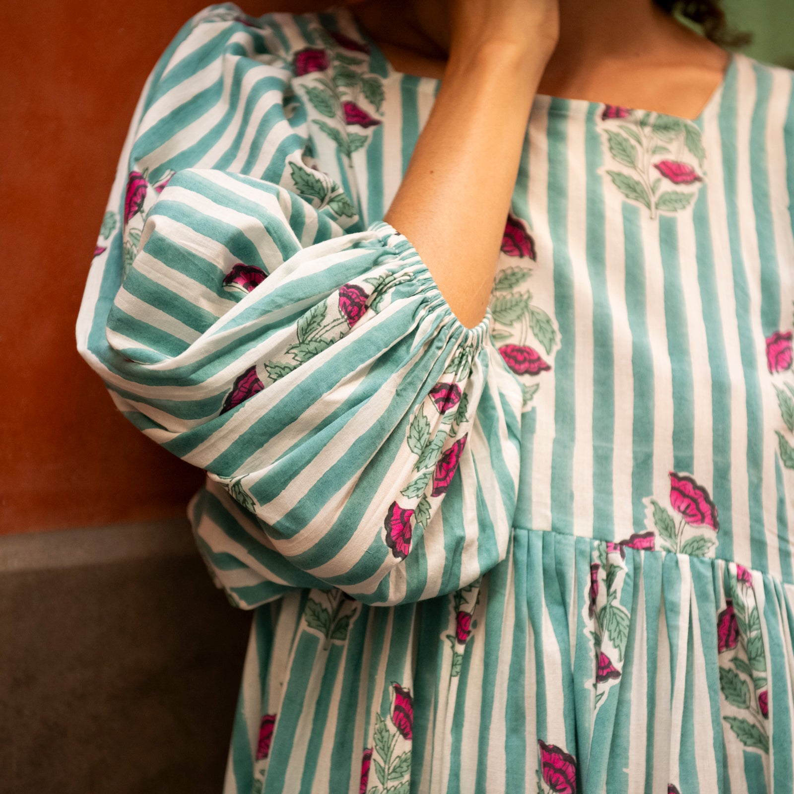 Lorette Dress Beaulieu 100% Organic Cotton - Green GREEN