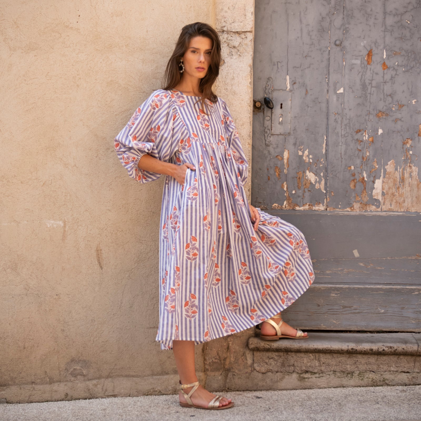 Lorette Dress Beaulieu 100% Organic Cotton - Lilac LILAC