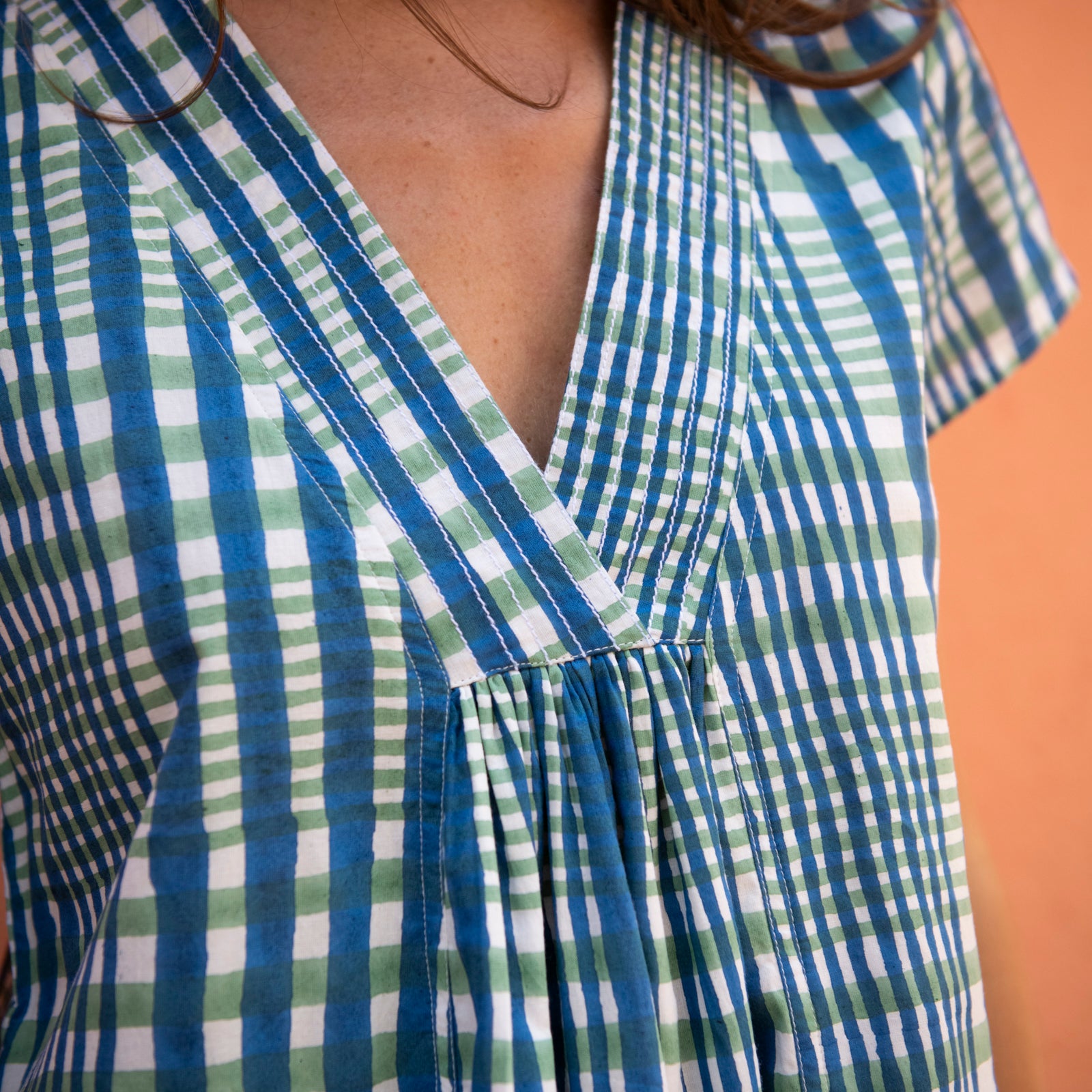 Iris Dress Nissa 100% Organic Cotton - Blue BLUE