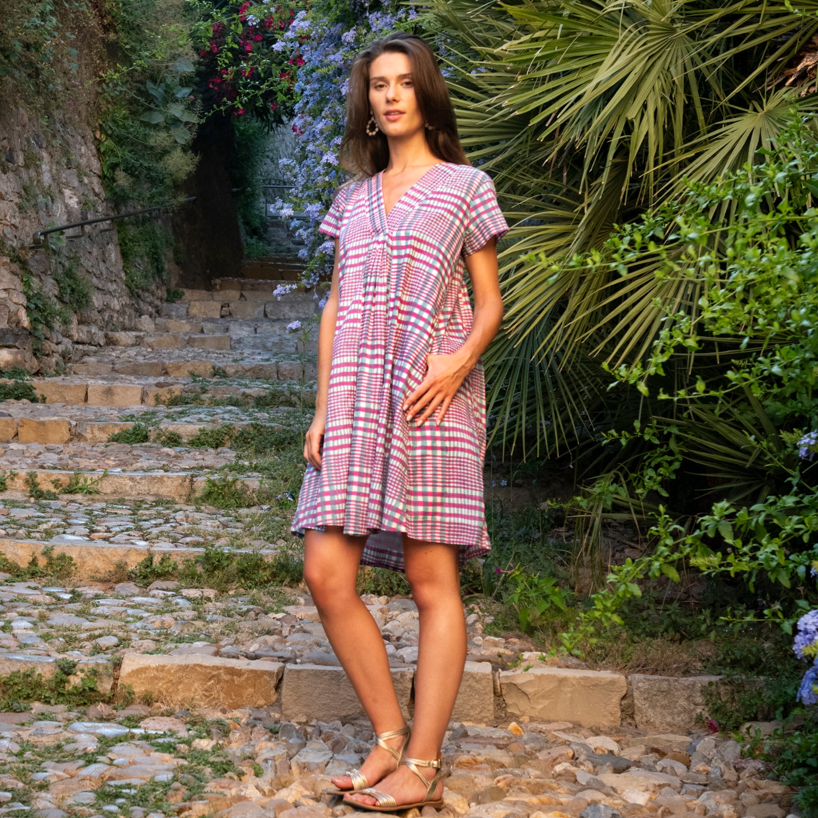 Iris Dress Nissa 100% Organic Cotton - Green GREEN