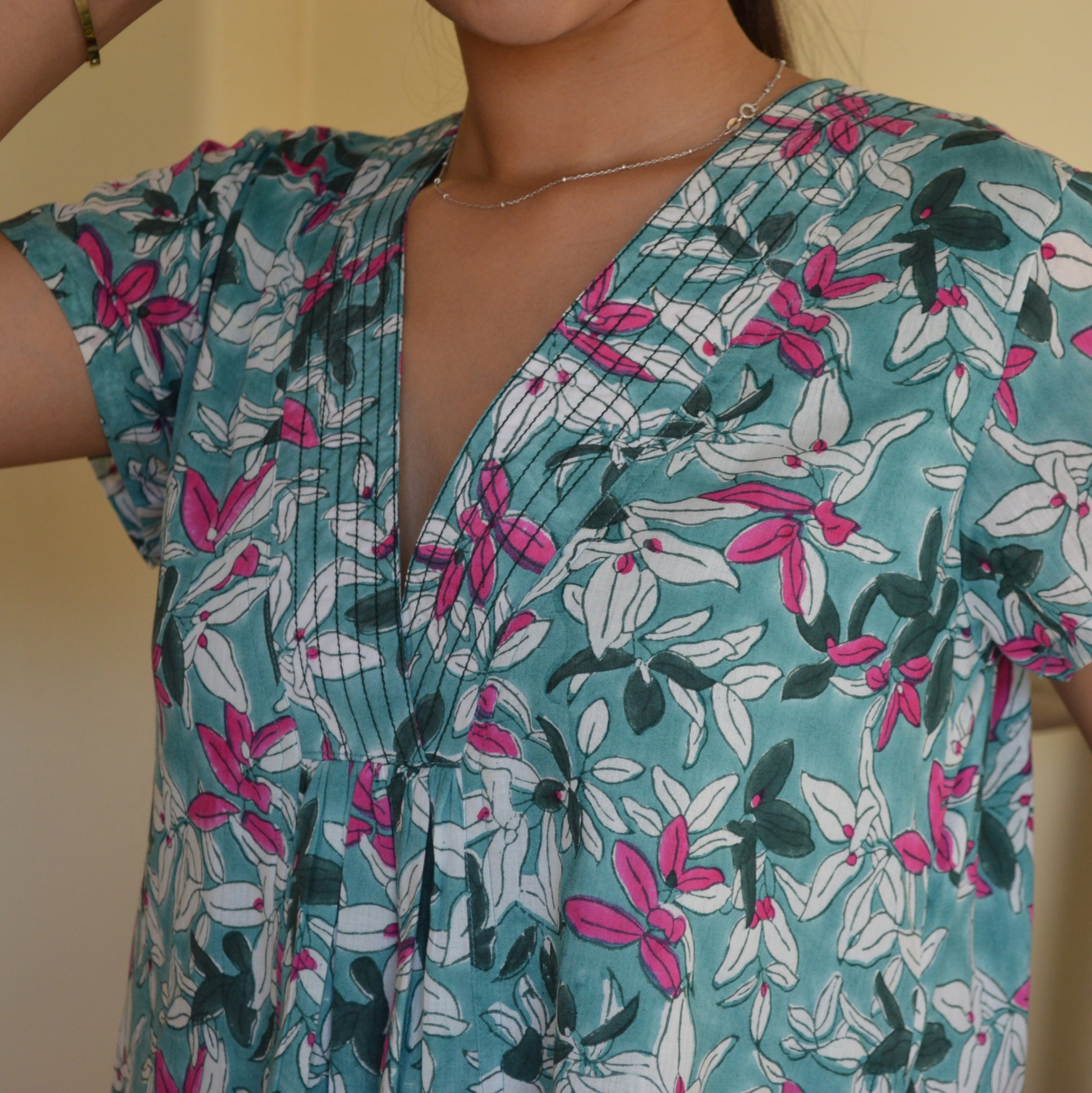 Iris Dress Figuieres 100% Organic Cotton - Green GREEN