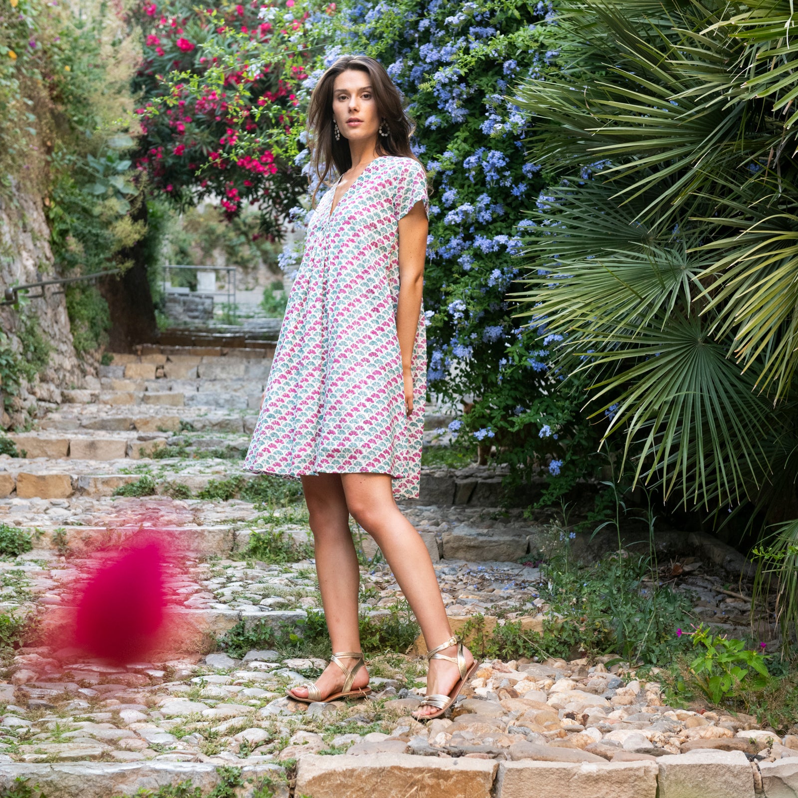 Iris Dress Guarrigue 100% Organic Cotton - Green GREEN