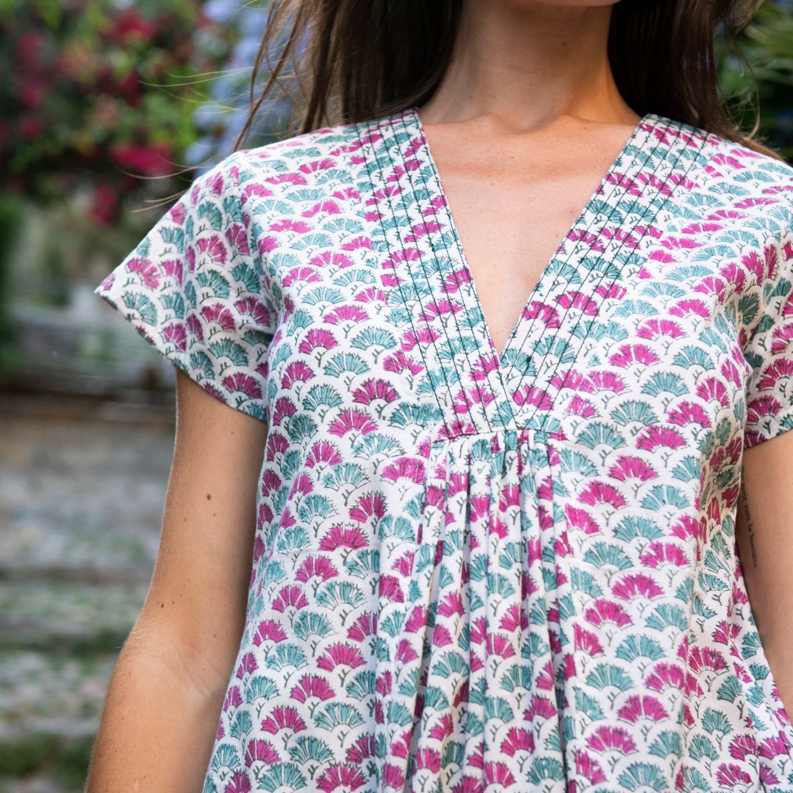 Iris Dress Guarrigue 100% Organic Cotton - Green GREEN