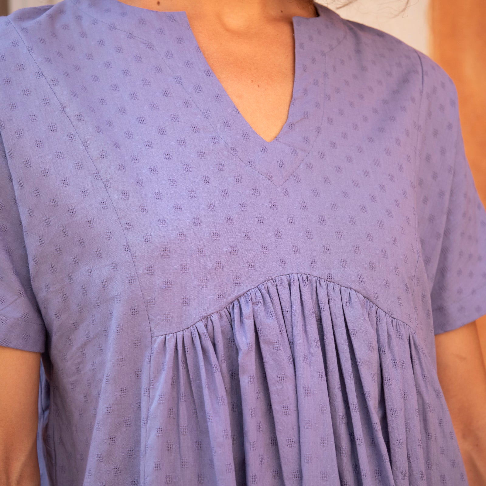 Nualita Dress S.color 100% Coton - Lilac LILAC