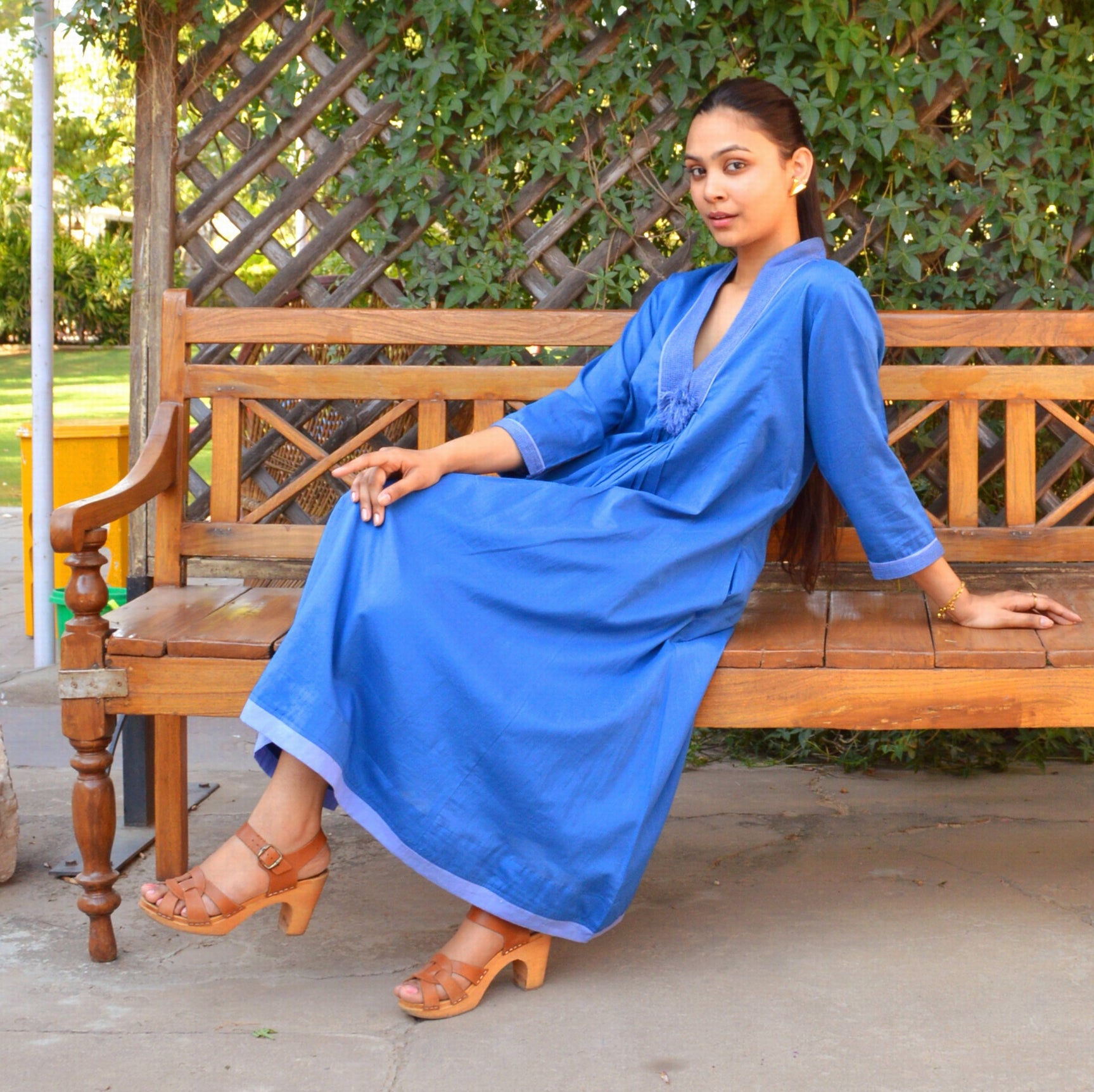 Anaelle Dress S.color 100% Coton - Blue BLUE