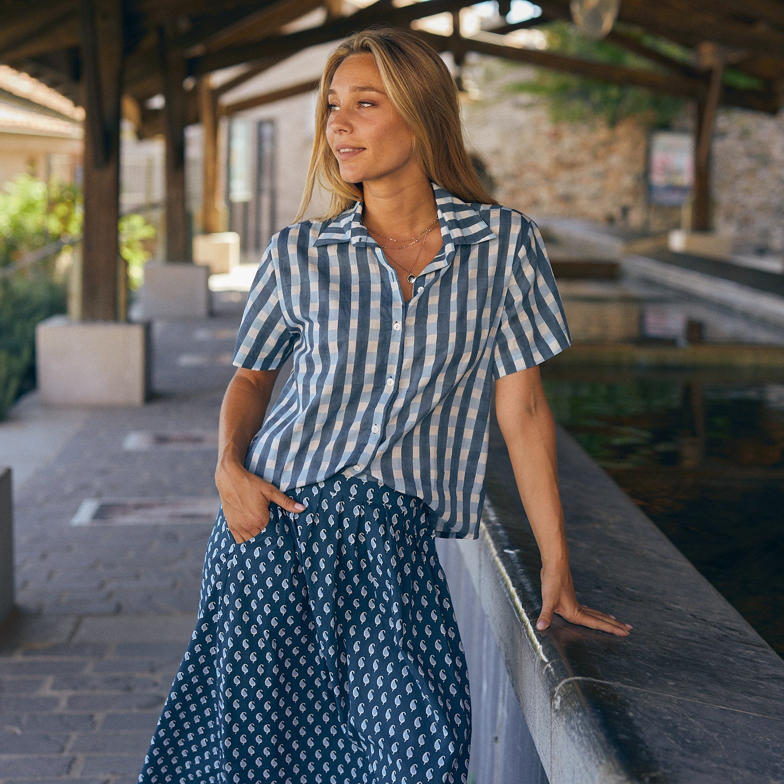 Nina Shirt Prado 100% Organic Cotton - Blue BLUE