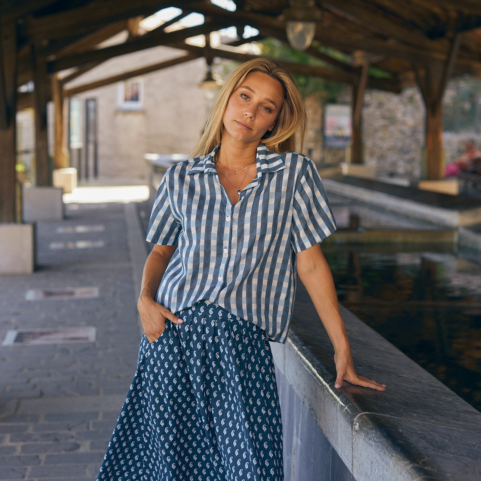 Nina Shirt Prado 100% Organic Cotton - Blue BLUE