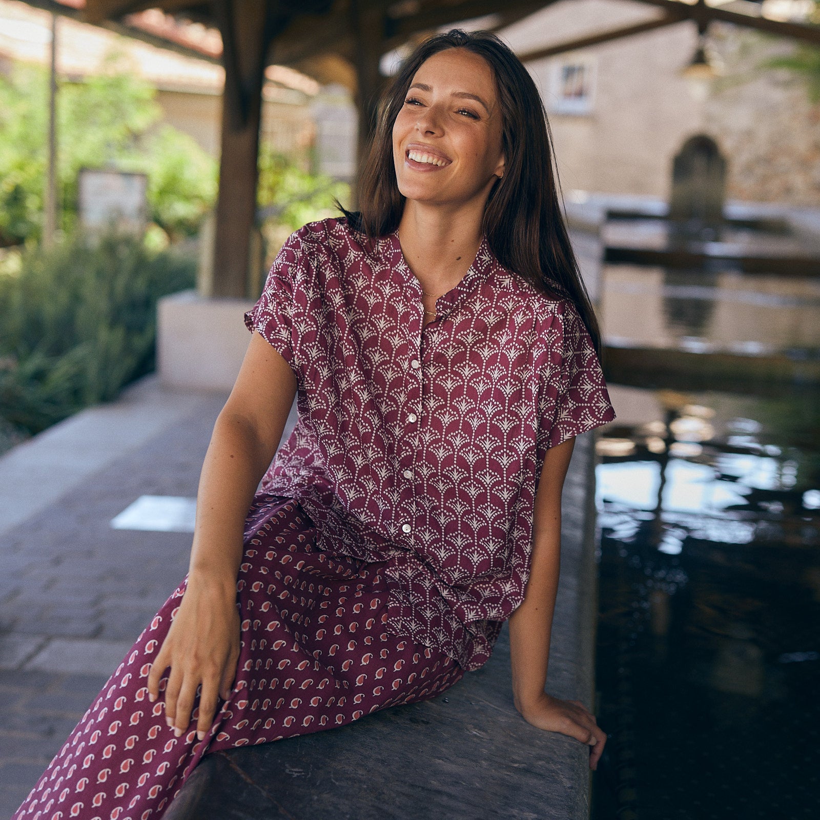 Azale Shirt Morgiou 100% Coton - Rasberry RASBERRY