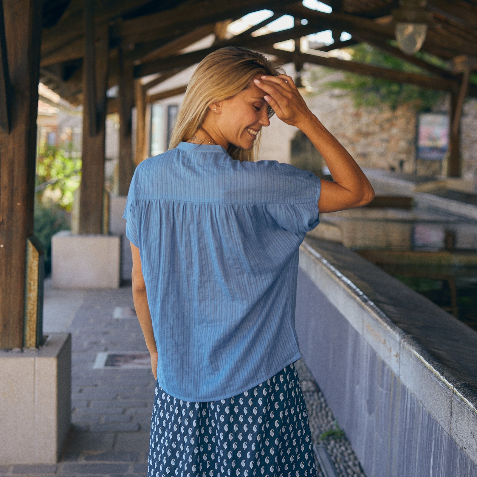 Azale Shirt S.color 100% Coton - Blue BLUE