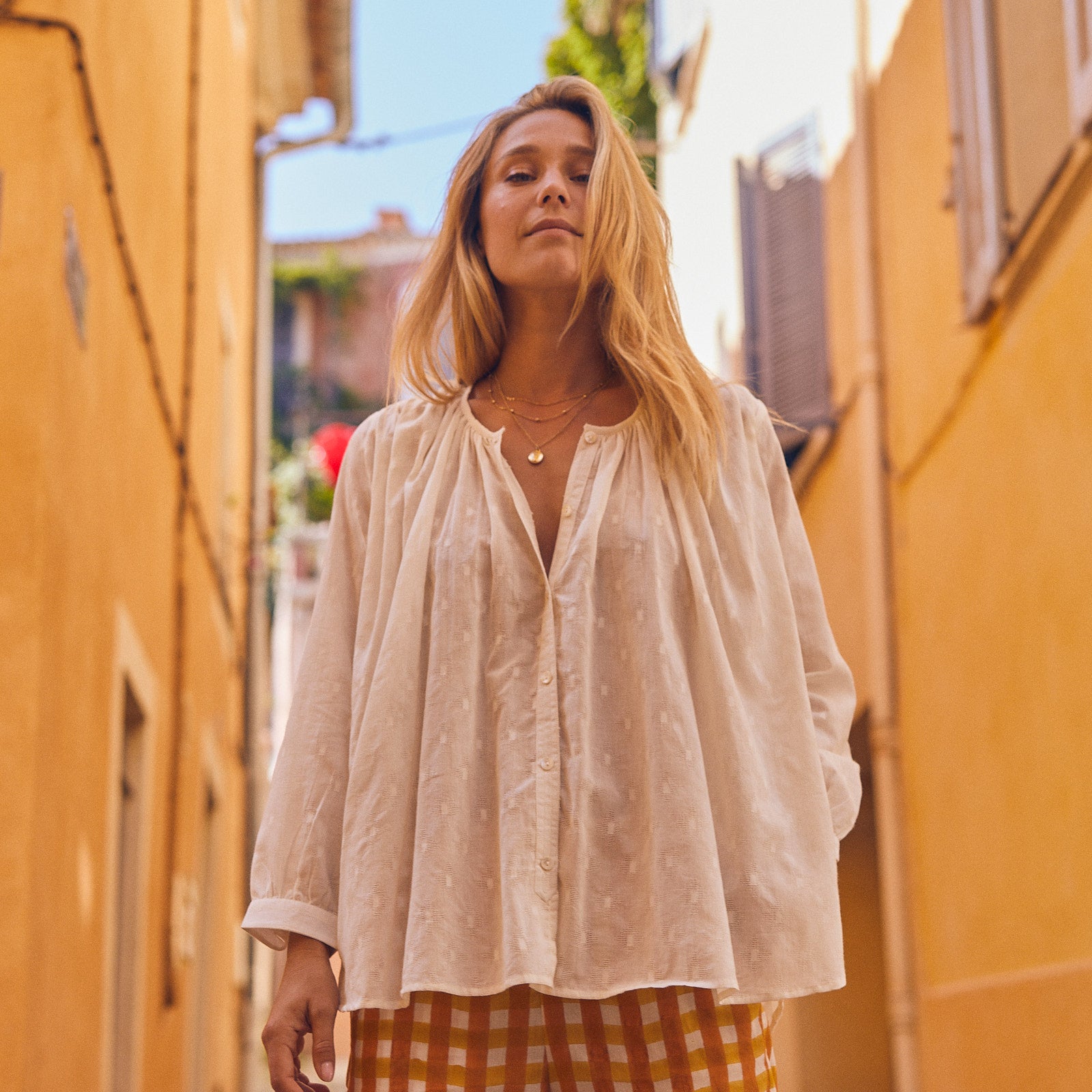 Chloe Shirt S.color 100% Coton - Ecru ECRU