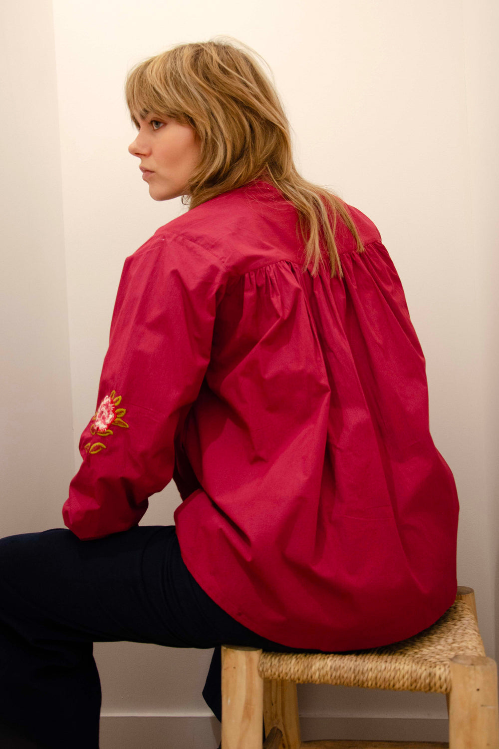 Cerise Shirt Br 100% Coton - Burgundy BURGUNDY