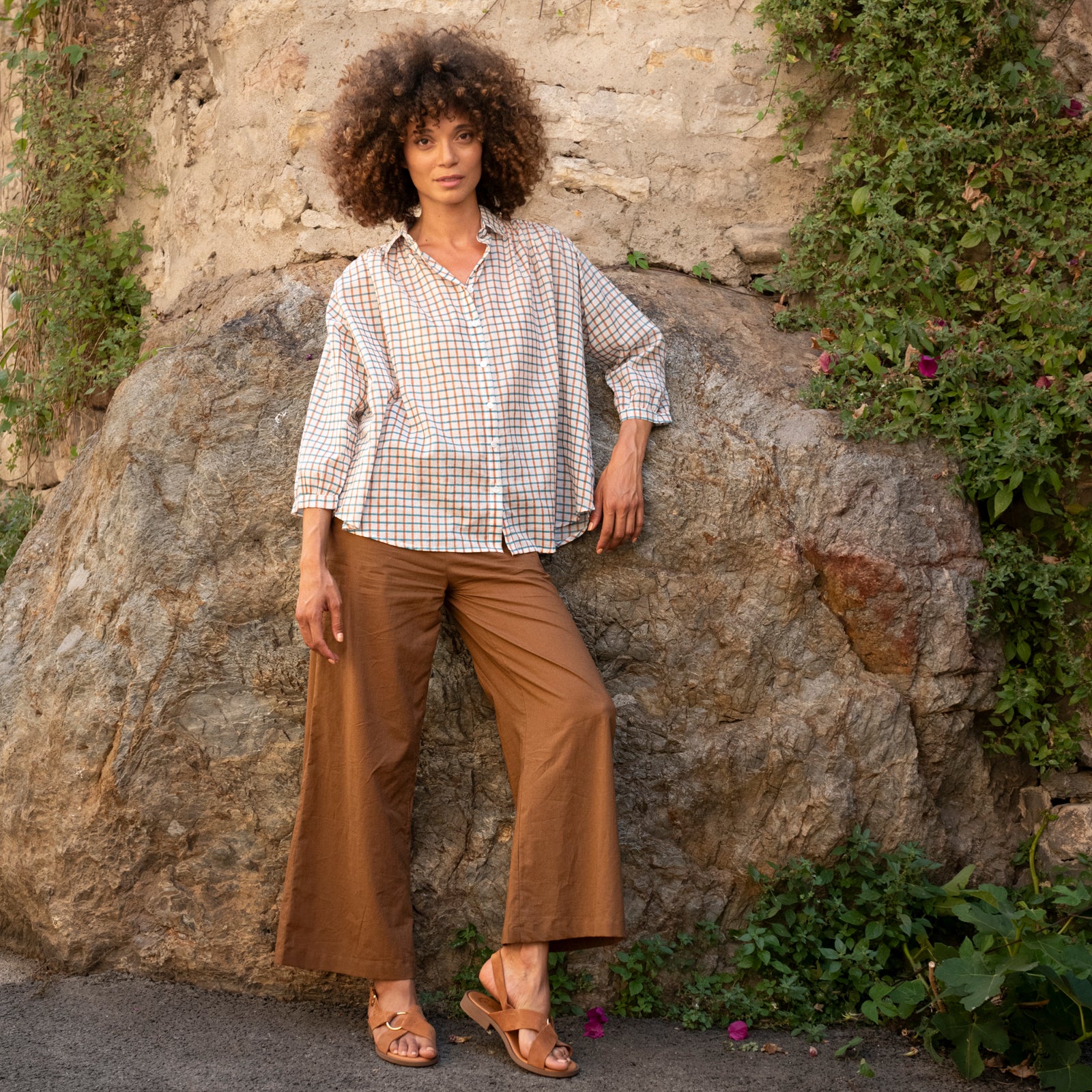 Cerise Shirt Croisette 100% Organic Cotton - Turquoise Terra TURQUOISE TERRA