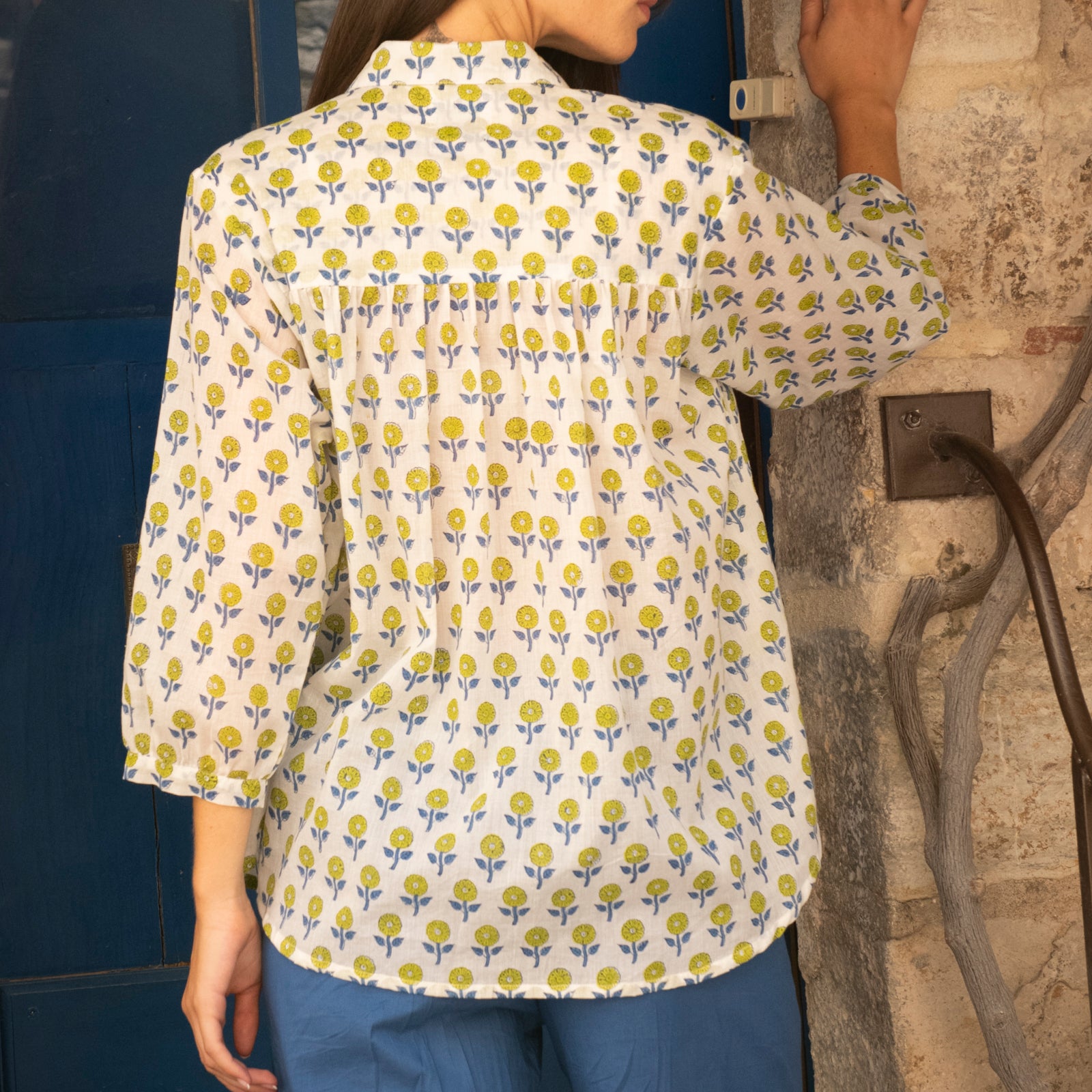 Cerise Shirt Grace 100% Organic Cotton - Blue BLUE