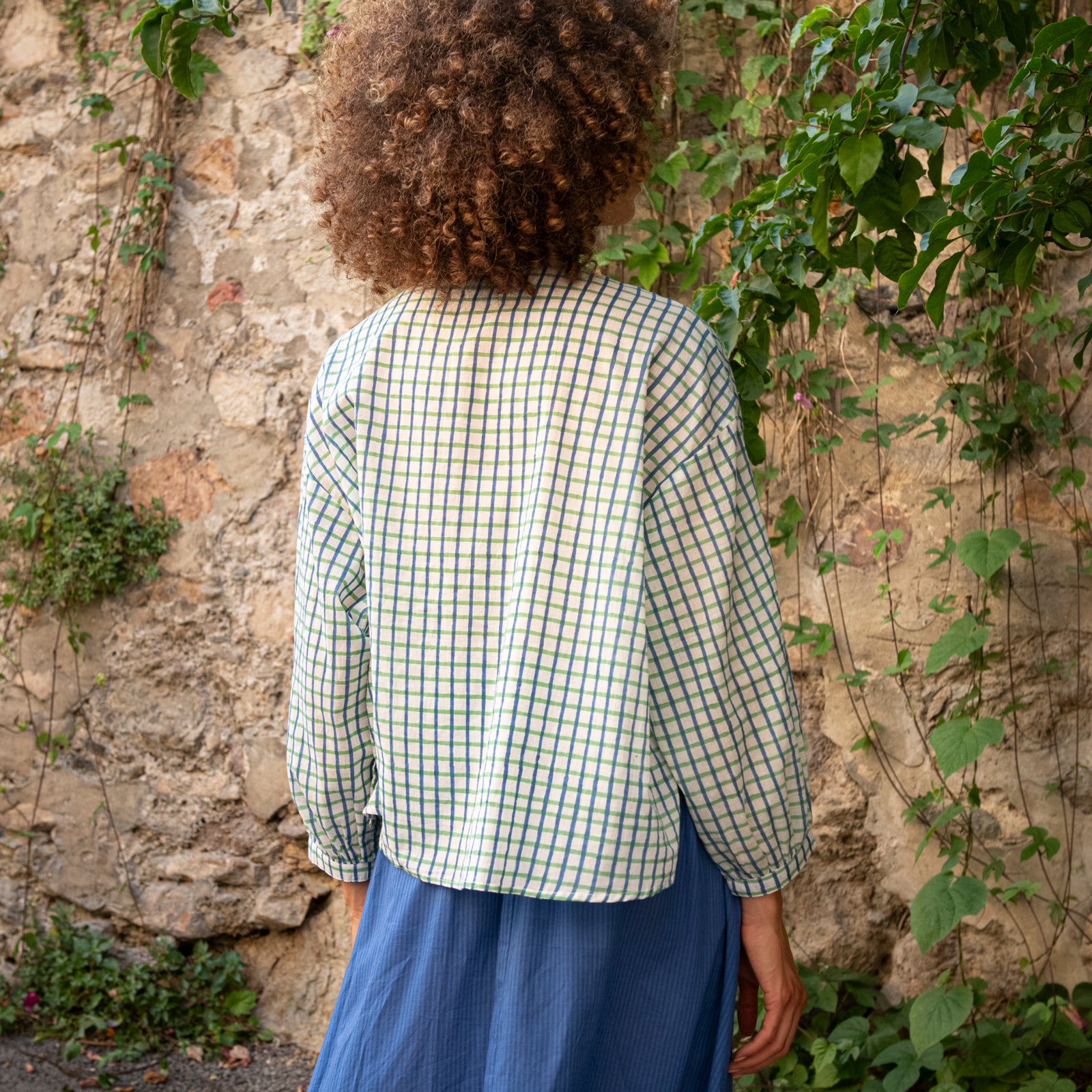 Juliet Shirt Croisette 100% Organic Cotton - Blue Green BLUE GREEN