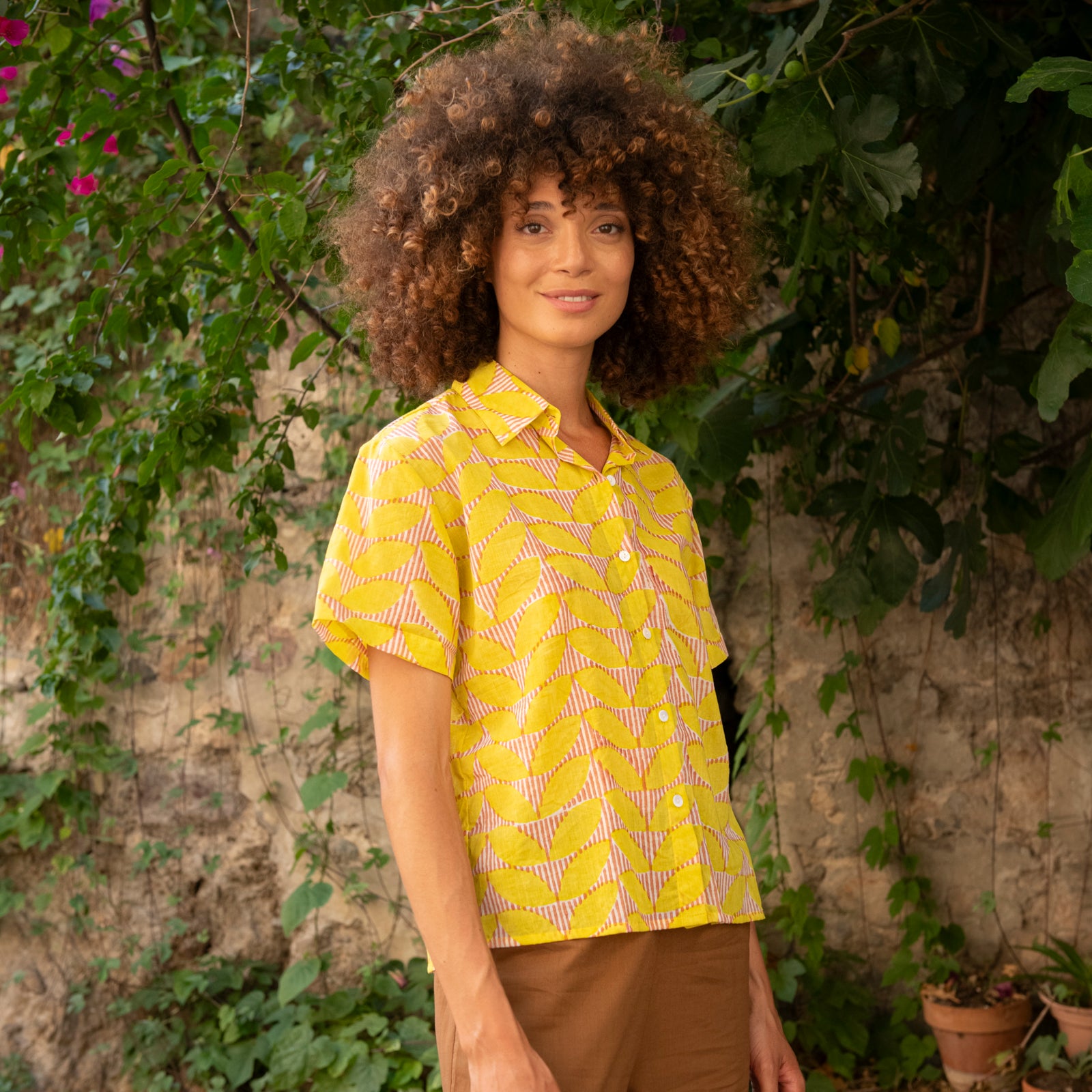 Nina Shirt Cap Estel 100% Organic Cotton - Yellow YELLOW