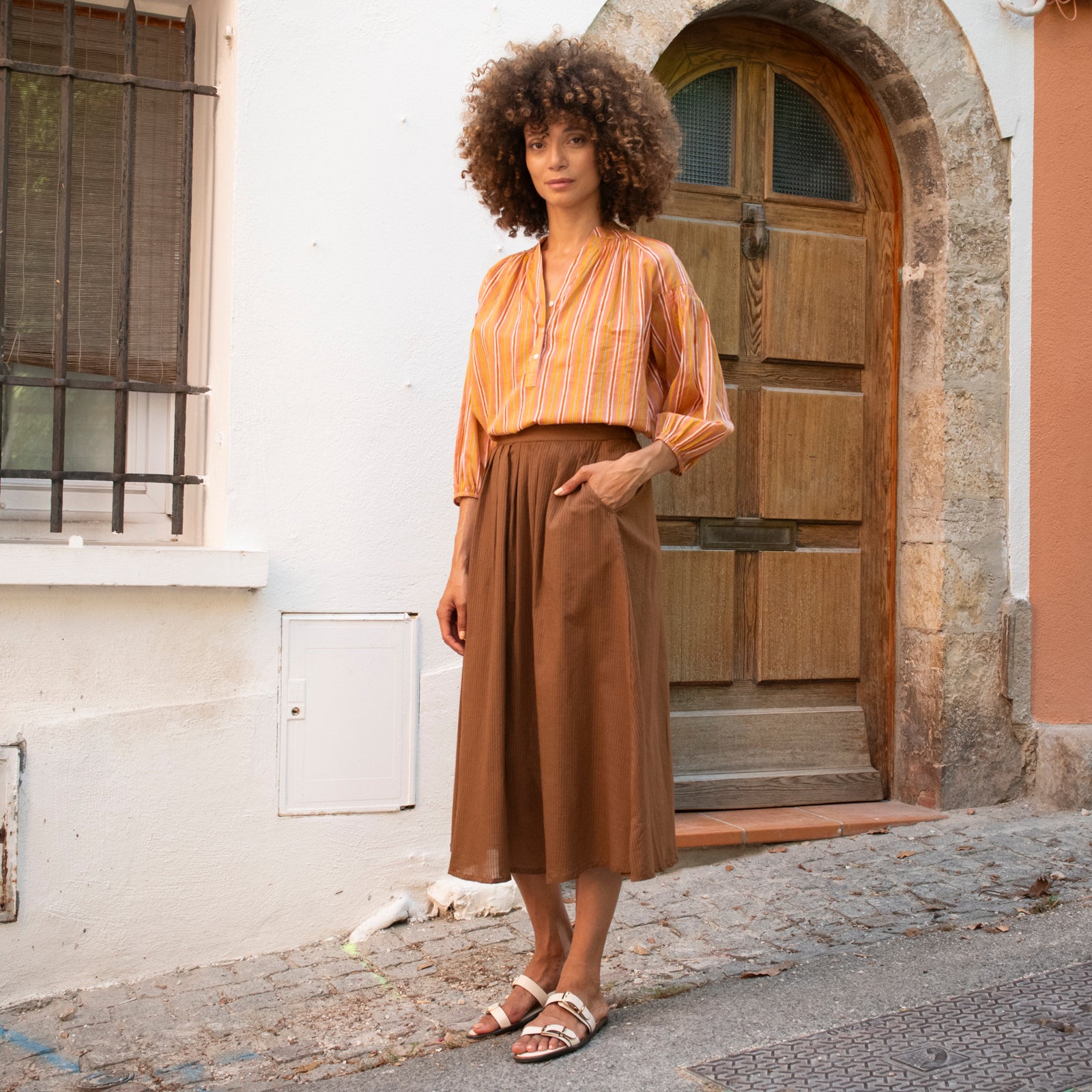 Helen Top Miramar 100% Coton - Peach PEACH