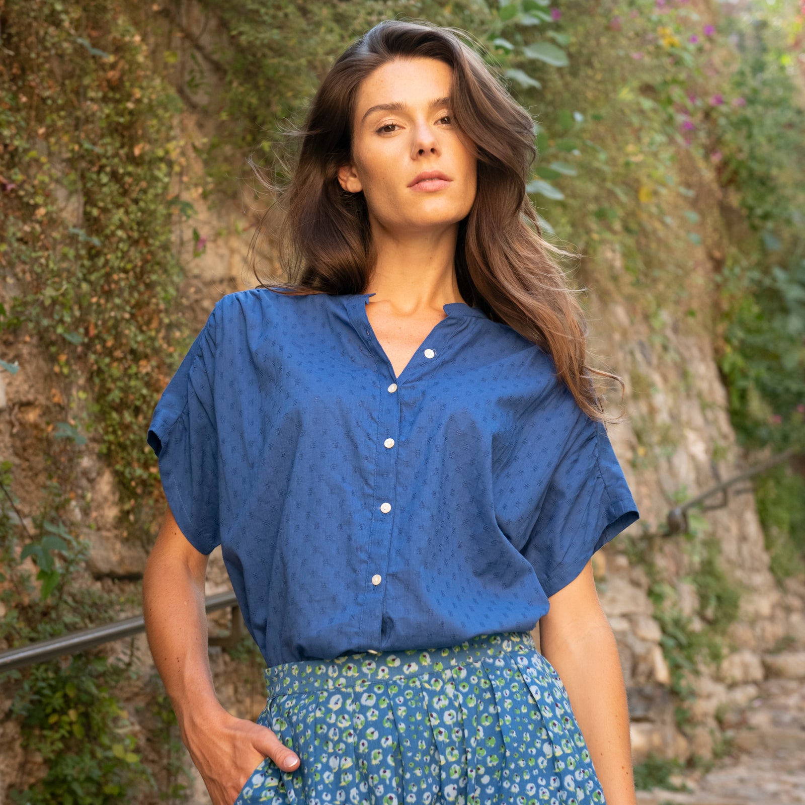 Azale Shirt S.color 100% Coton - Blue BLUE