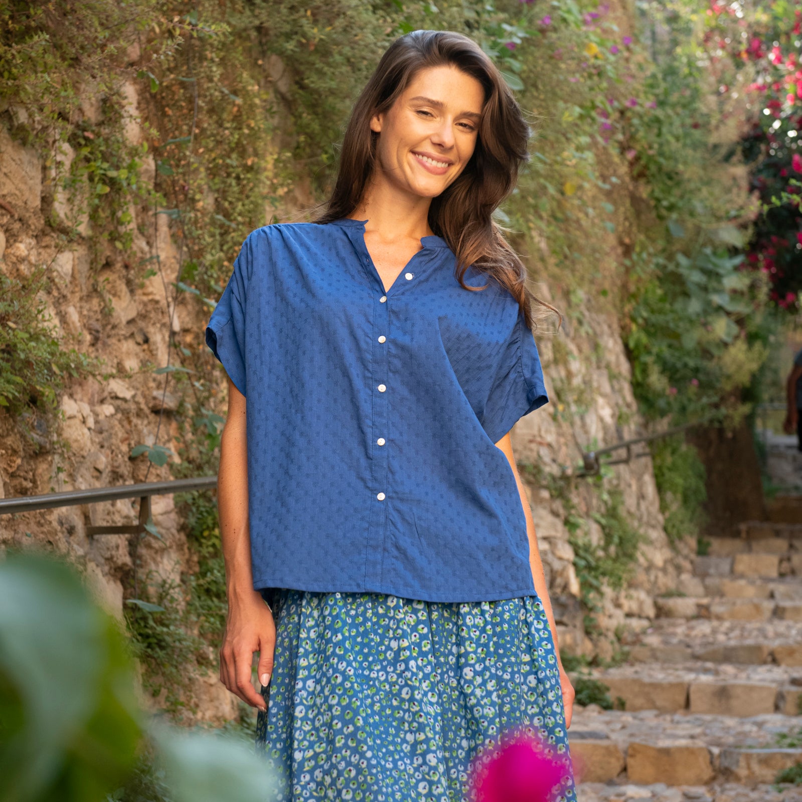 Azale Shirt S.color 100% Coton - Blue BLUE