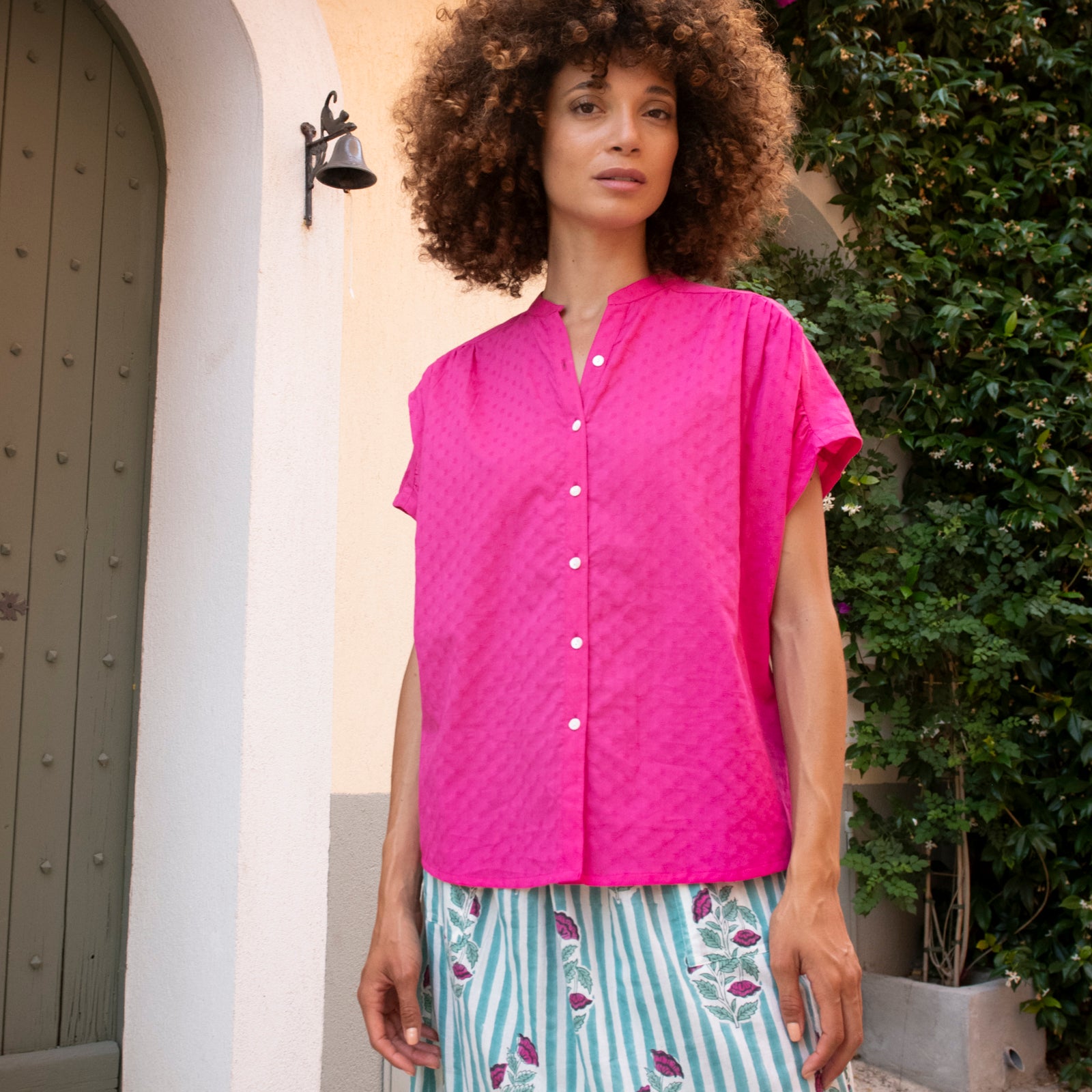Azale Shirt S.color 100% Coton - Pink PINK