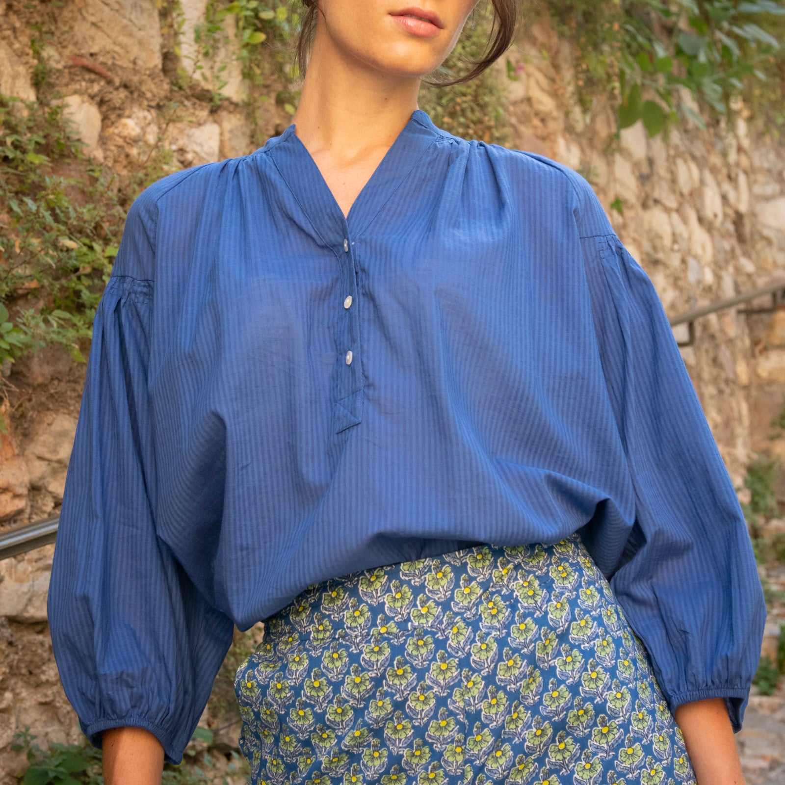 Helen Top S.color 100% Coton - Blue BLUE