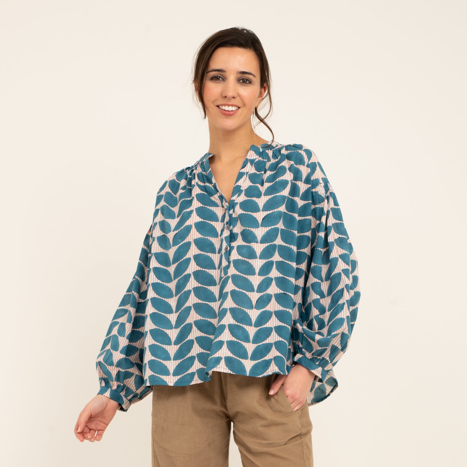 Michele Top Ananda 100% Organic Cotton - Blue BLUE