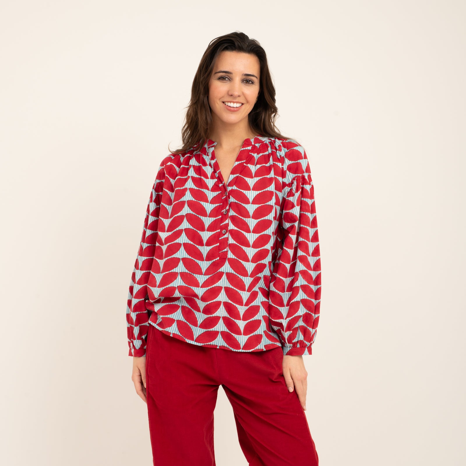Michele Top Ananda 100% Organic Cotton - Red RED