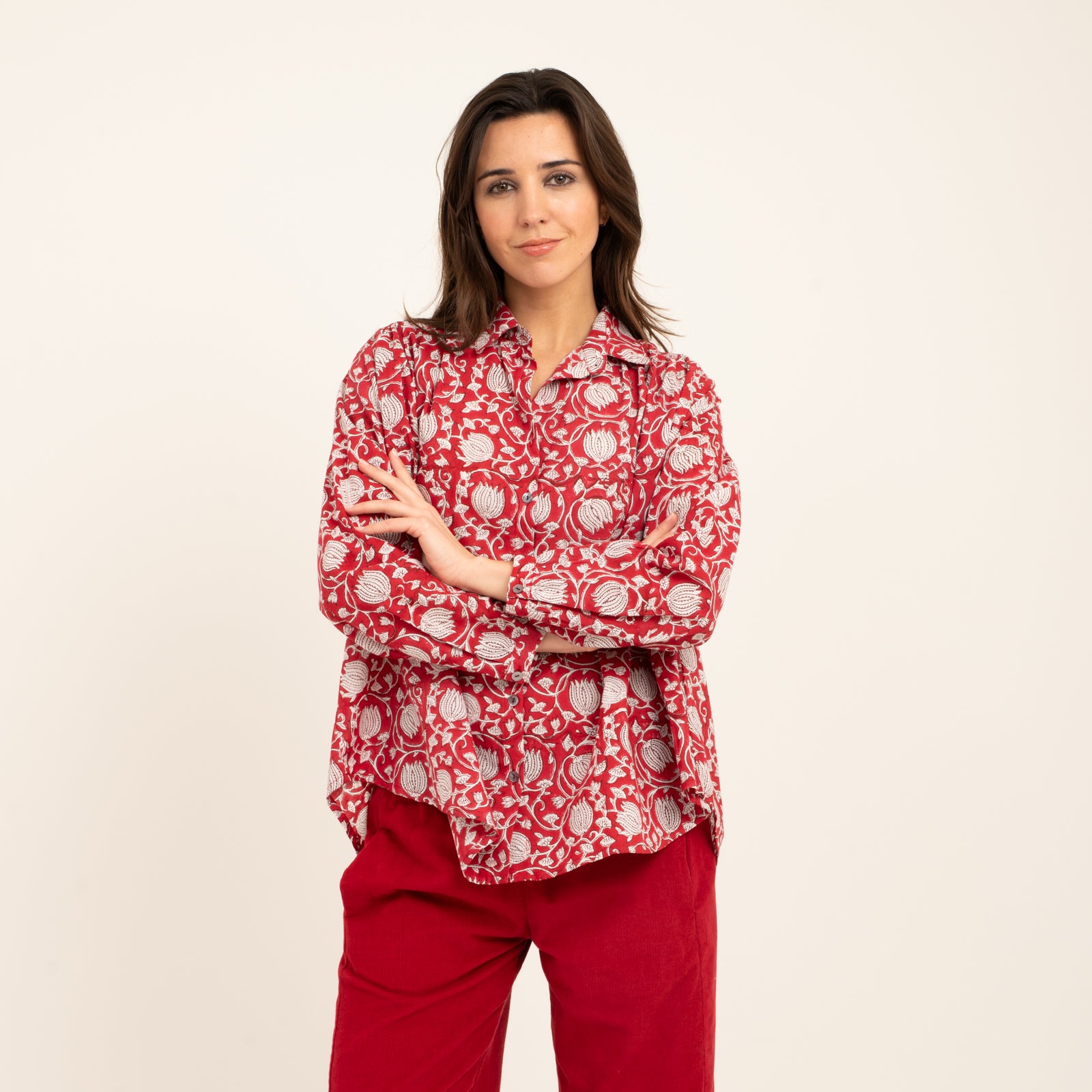Cerise Shirt Pema 100% Organic Cotton - Red RED