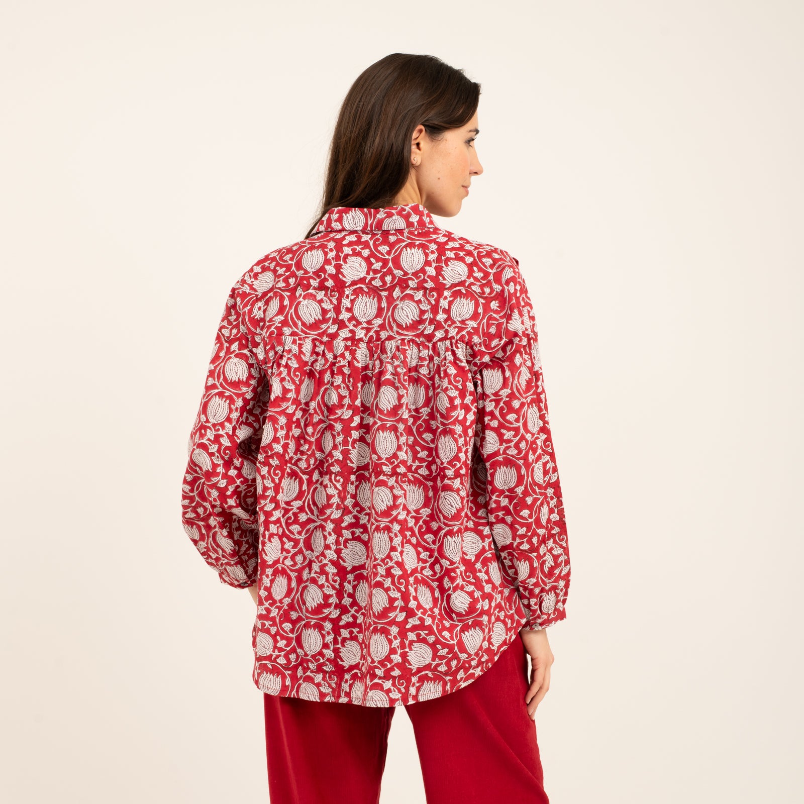 Cerise Shirt Pema 100% Organic Cotton - Red RED