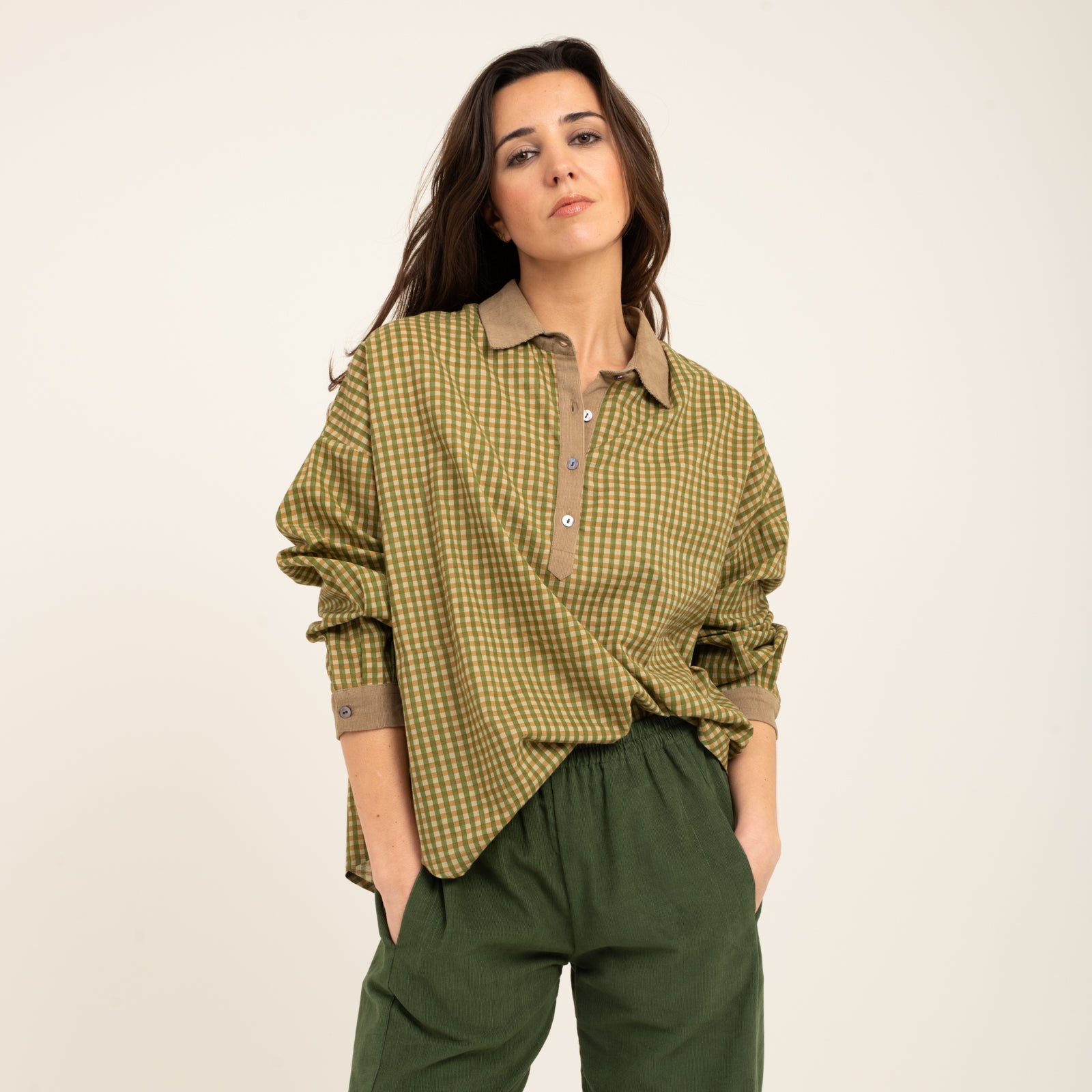 Julia Top Shandra 100% Organic Cotton - Kakhi KAKHI