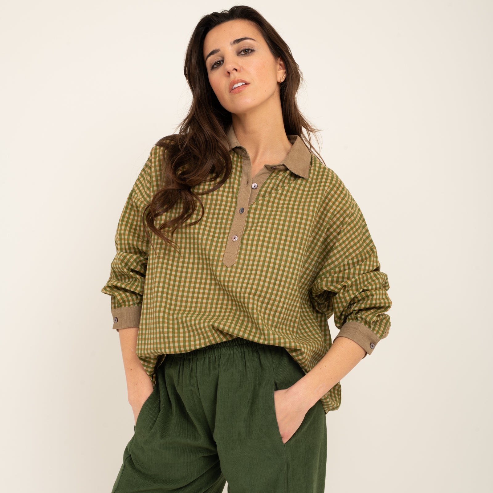Julia Top Shandra 100% Organic Cotton - Kakhi KAKHI