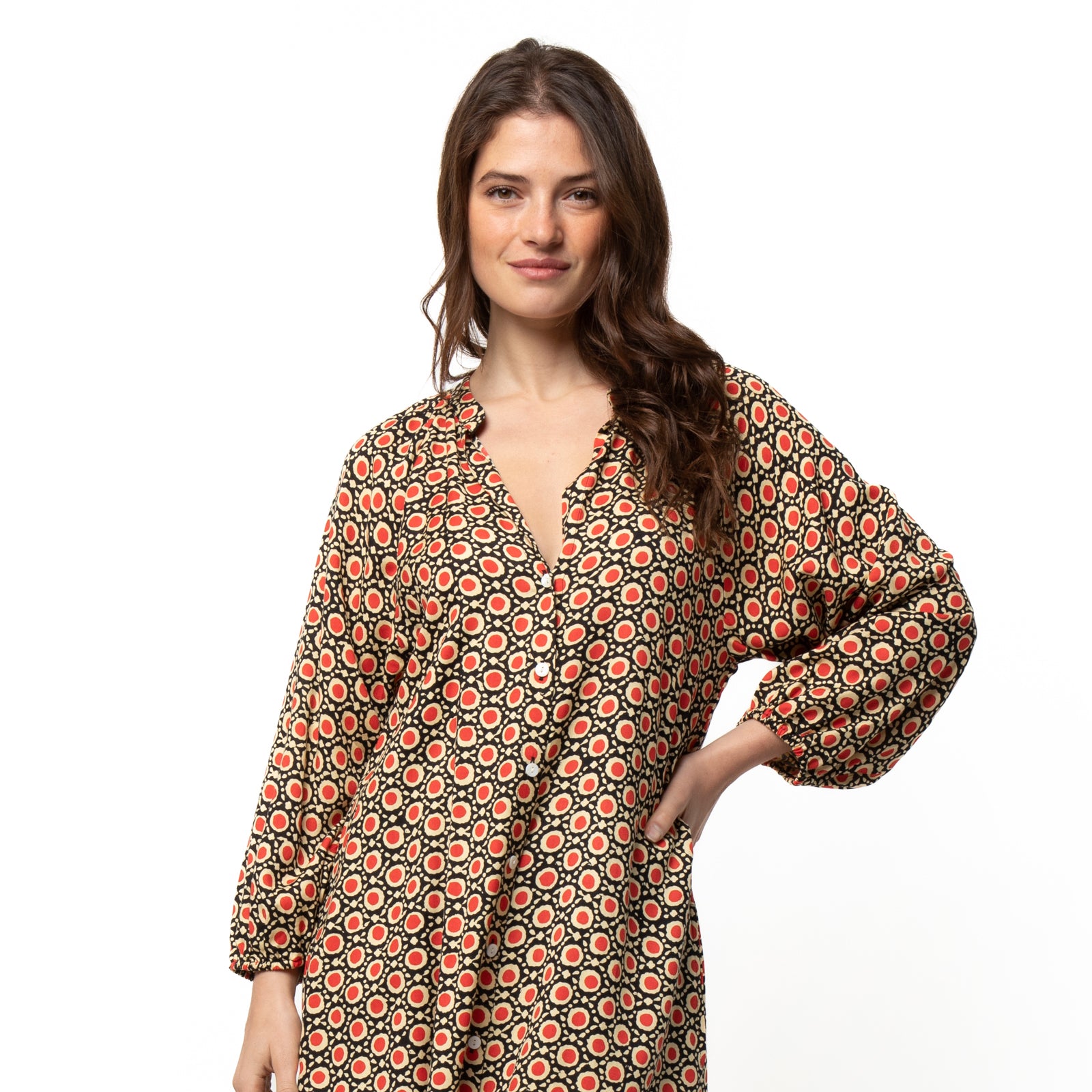 Nikki Dress Dots - Red RED