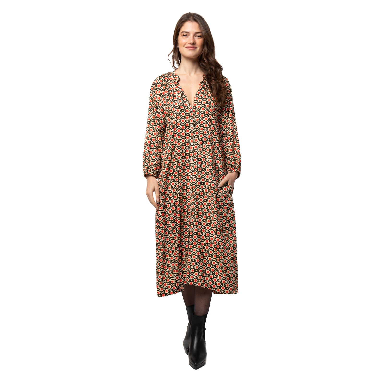 Nikki Dress Dots - Red RED