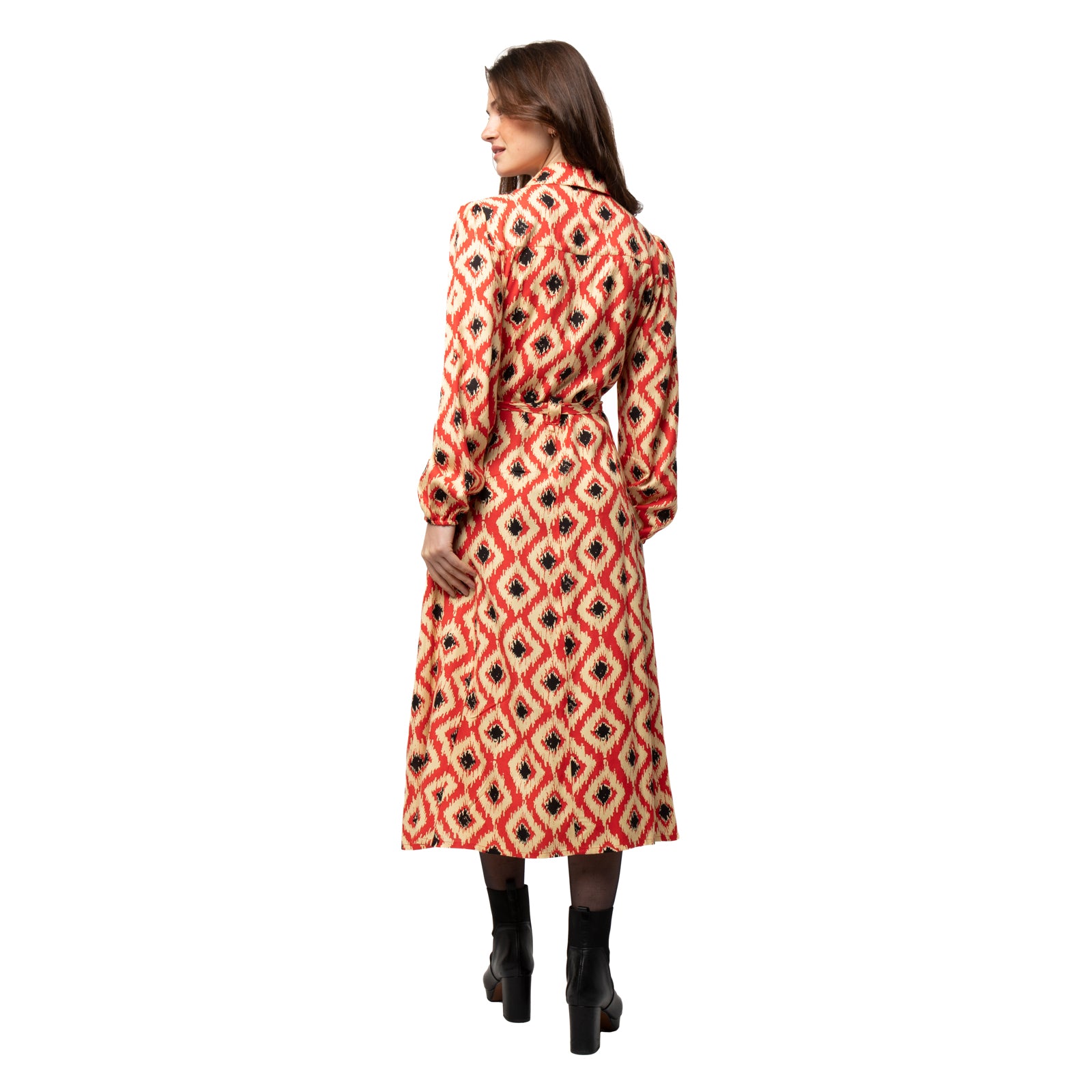 Norine Dress Ikat - Red RED