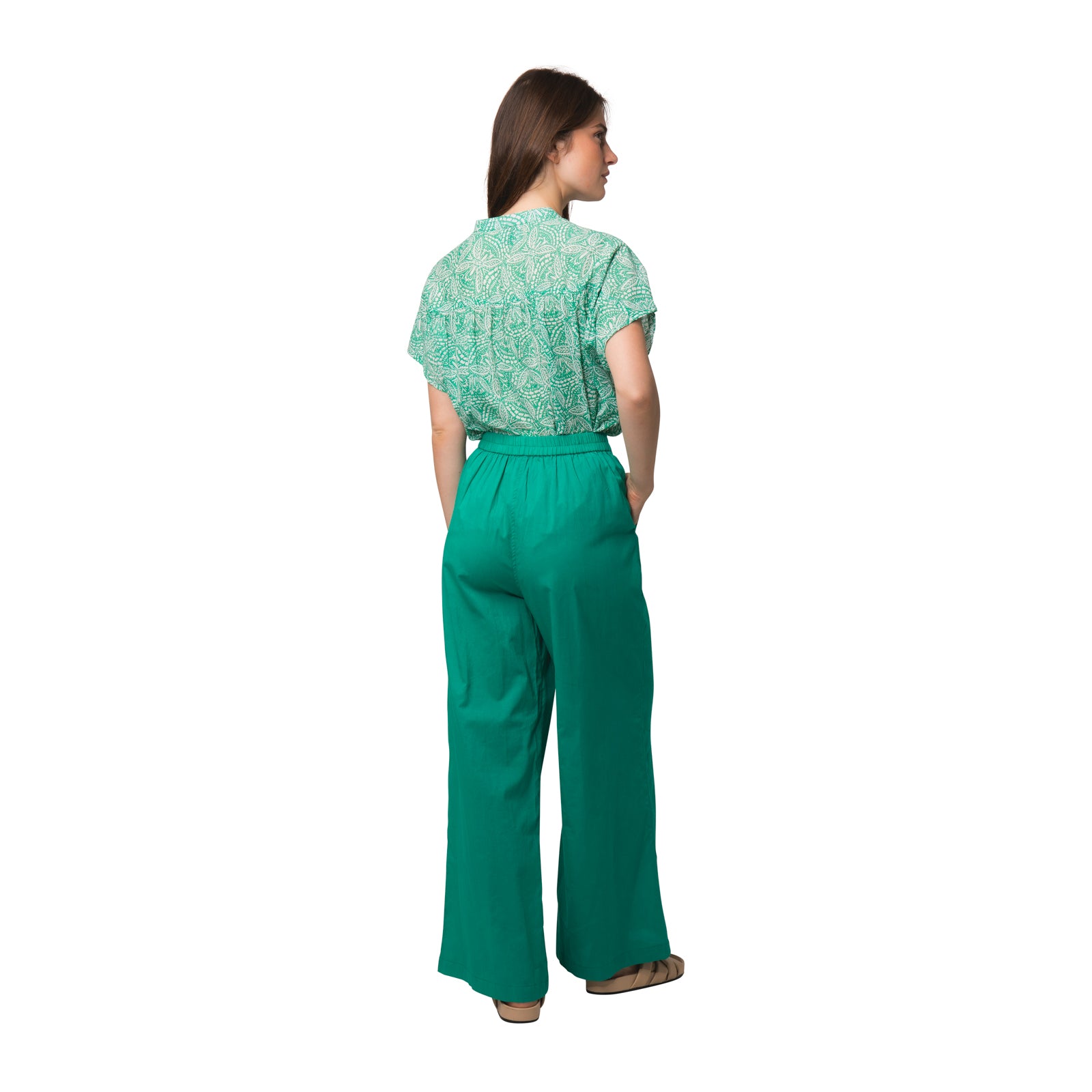 Leana Trousers S.color 100% Coton - Green GREEN