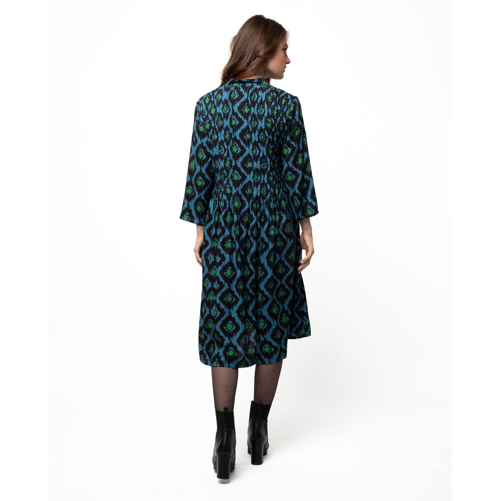 Marie Dress Ikat - Blue BLUE