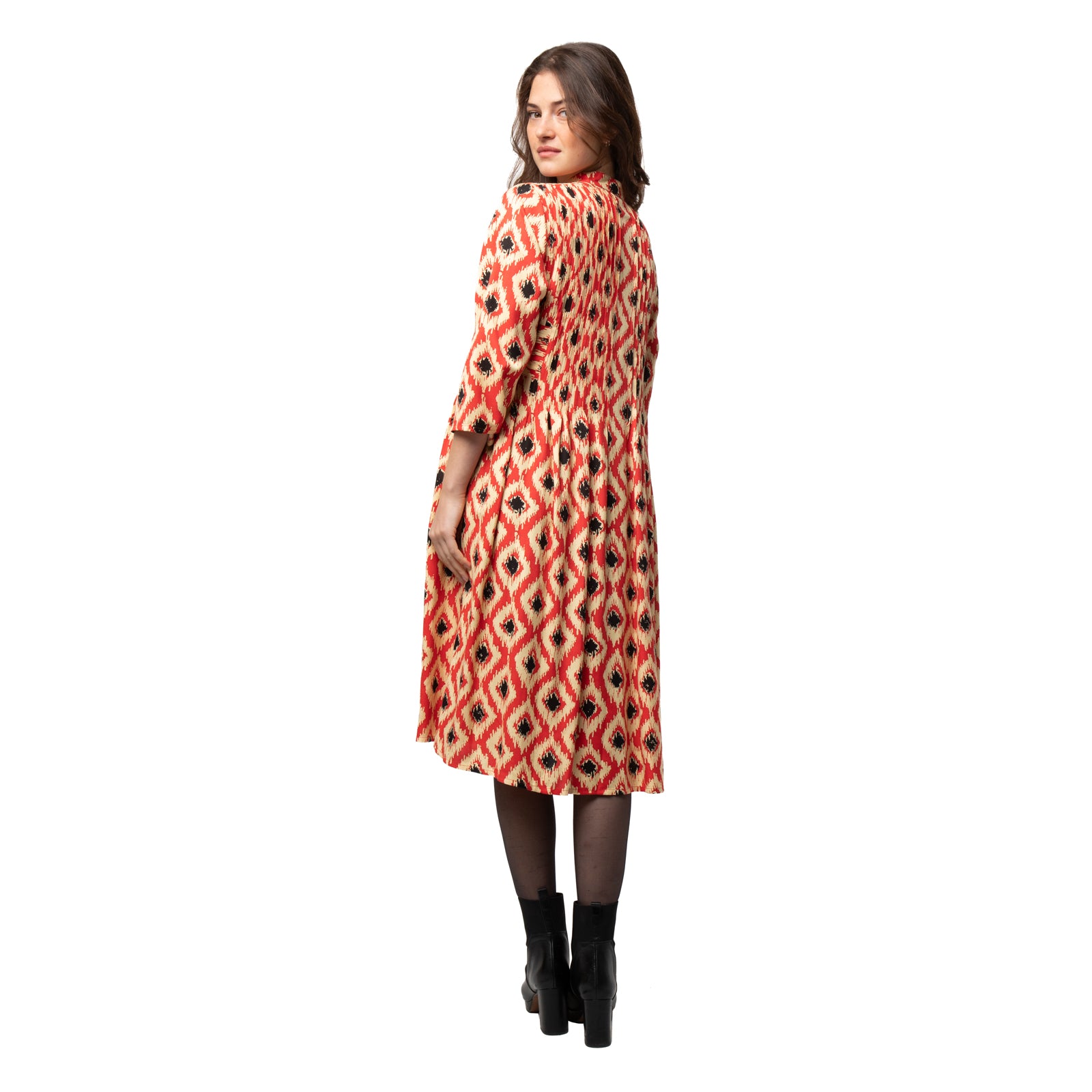 Marie Dress Ikat - Red RED