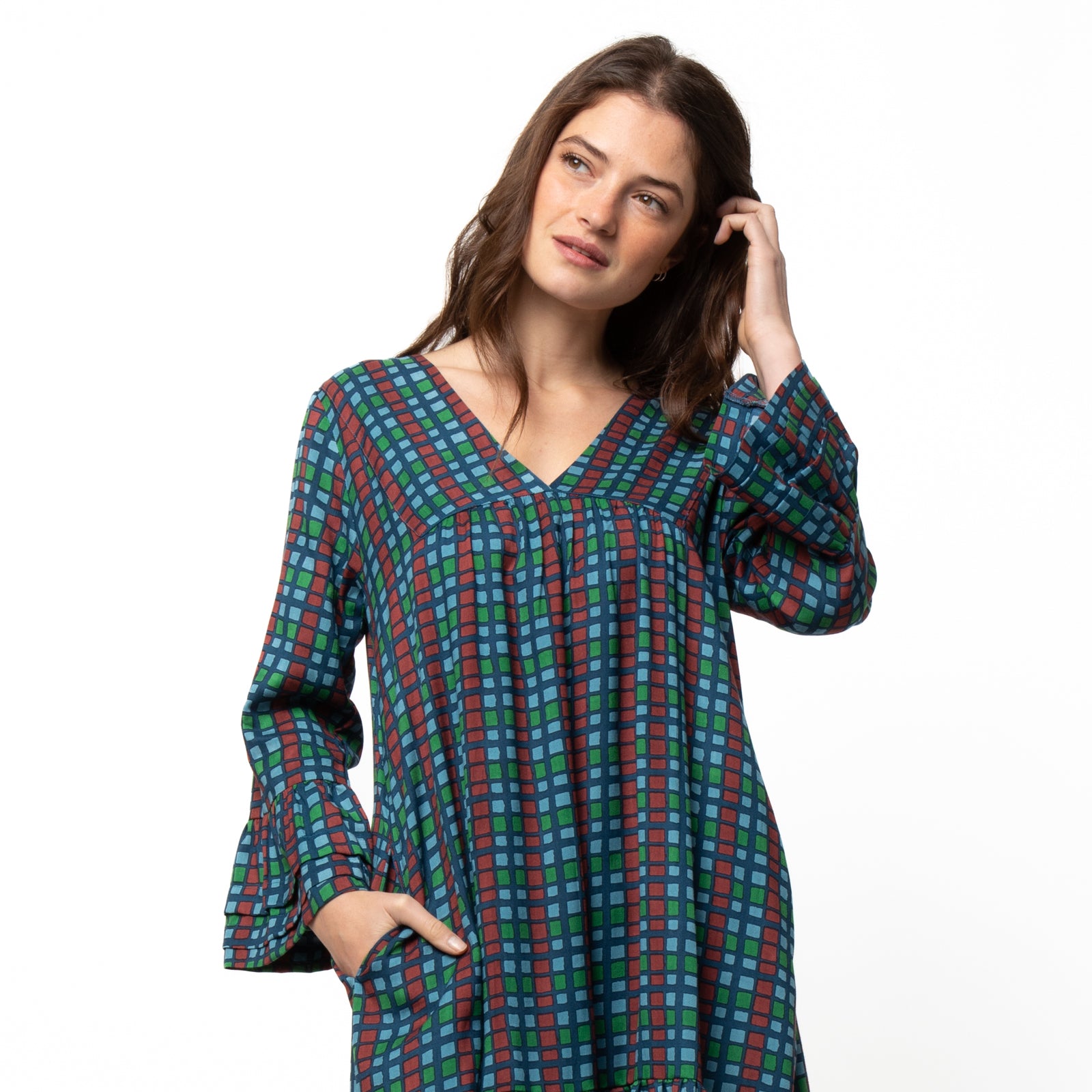 Nella Dress Chokdi - Blue BLUE