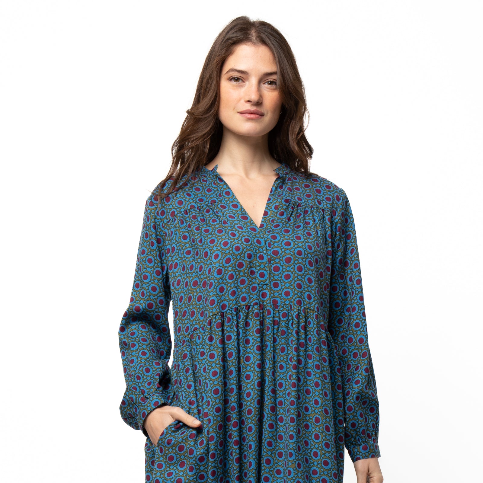 Nolita Dress Dots - Burgundy BURGUNDY