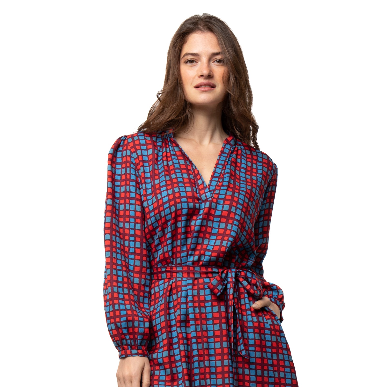 Ninon Dress Chokdi - Burgundy BURGUNDY