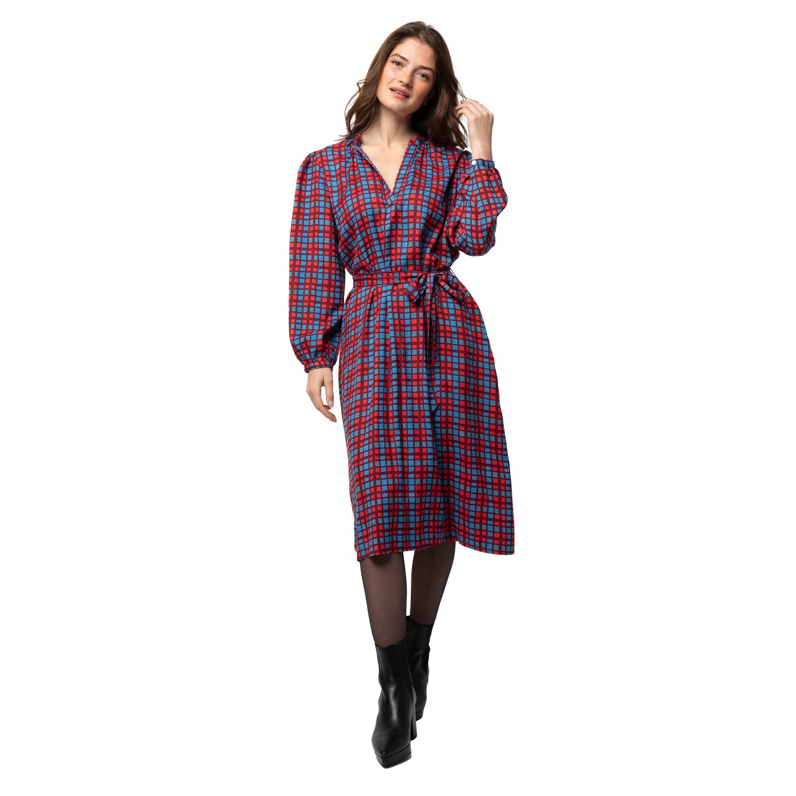 Ninon Dress Chokdi - Burgundy BURGUNDY