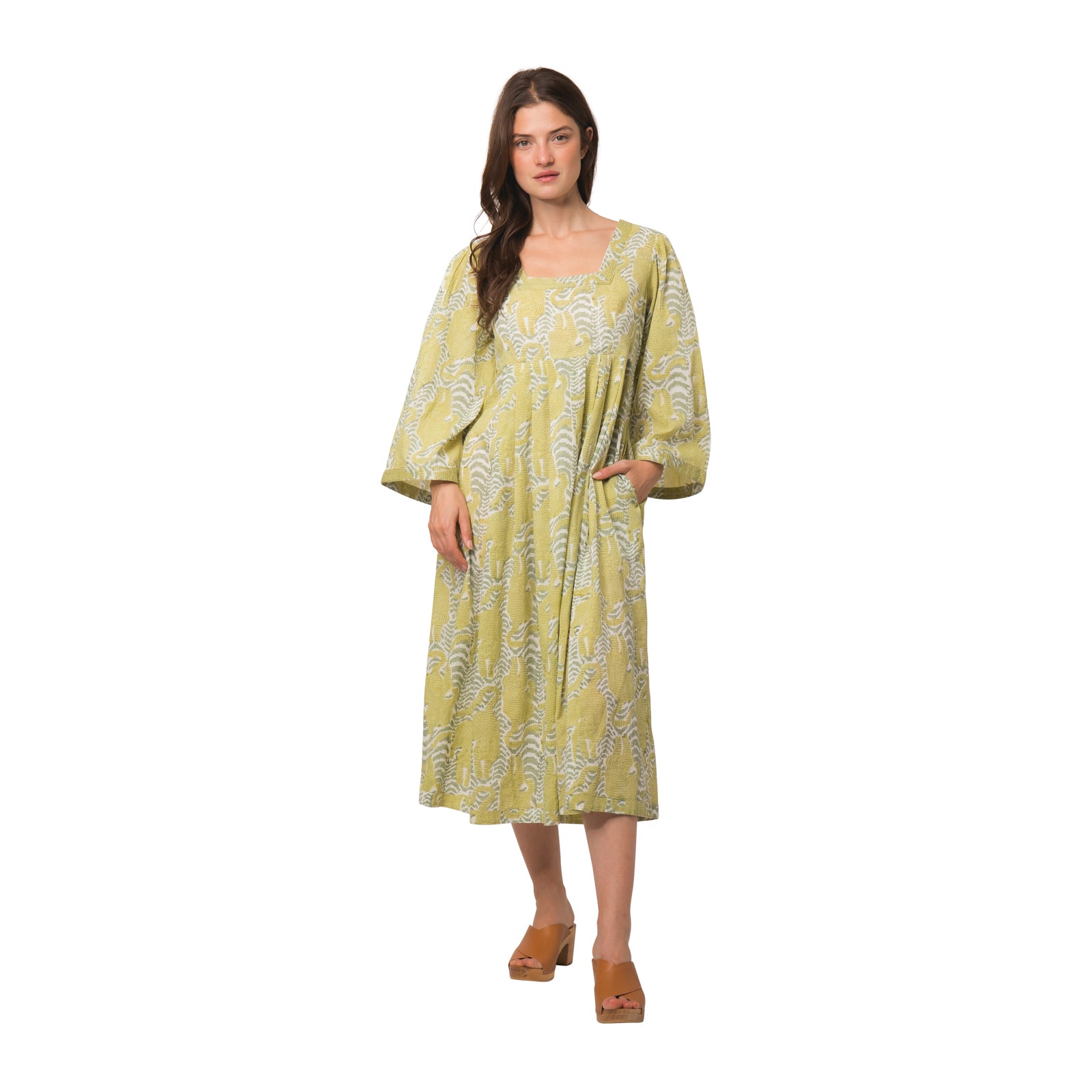 Laura Dress Tiger 100% Organic Cotton - Green GREEN
